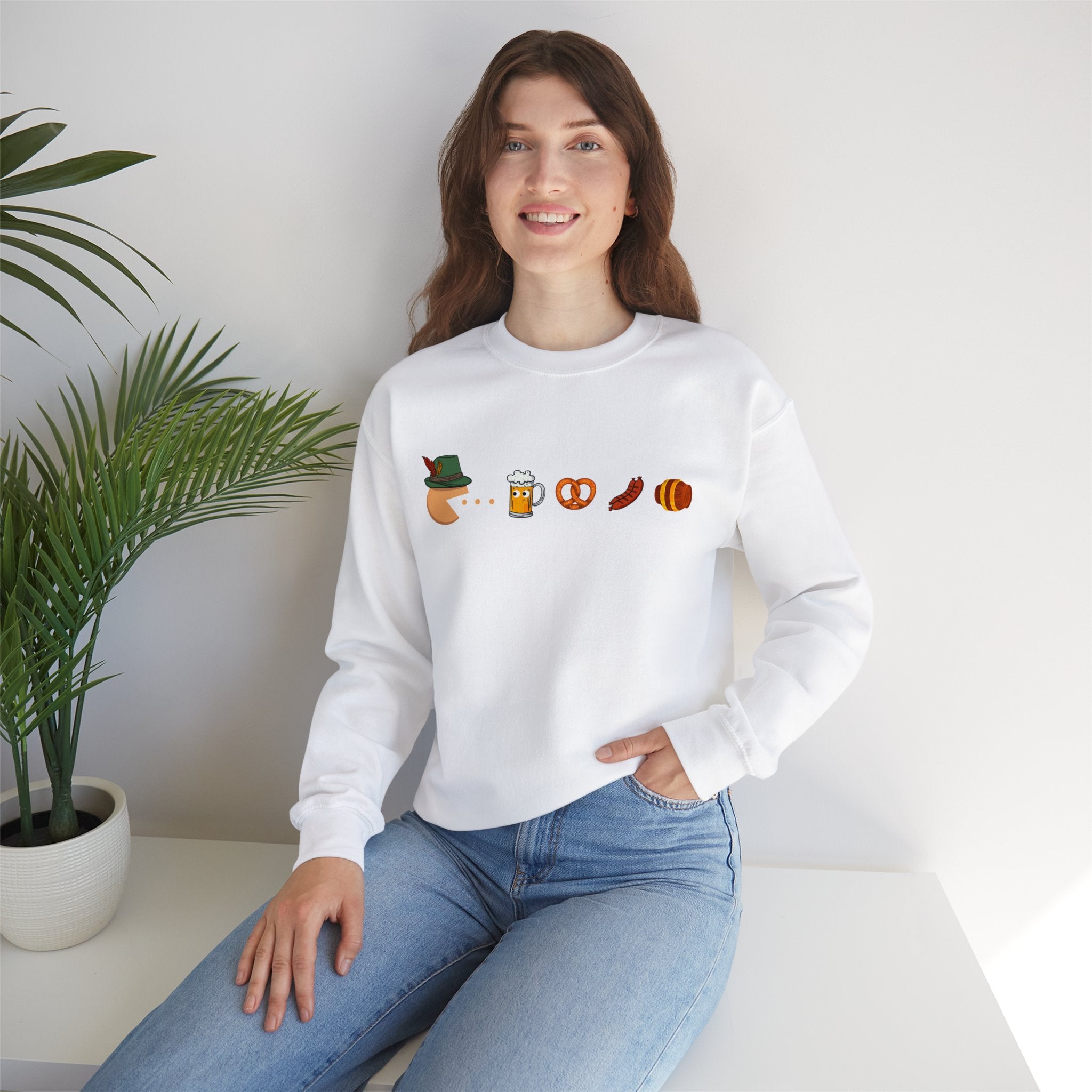 Funny Oktoberfest sweatshirt, Gamer tee, Pac-Man clothing, Funny beer fest apparel, Retro gaming tee, Beer lover shirt