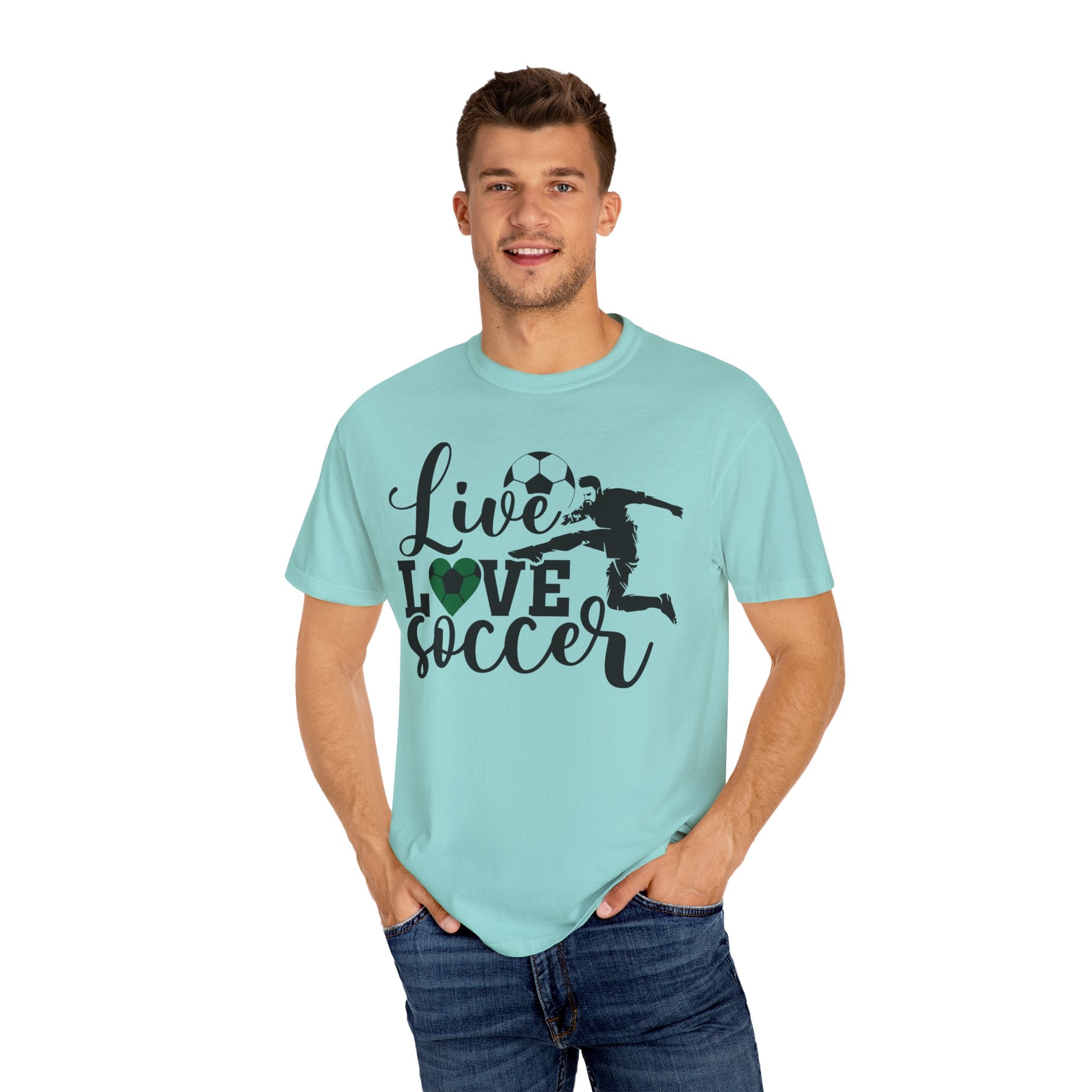 Live Love Soccer T-Shirt With Soccer Ball For Soccer Players