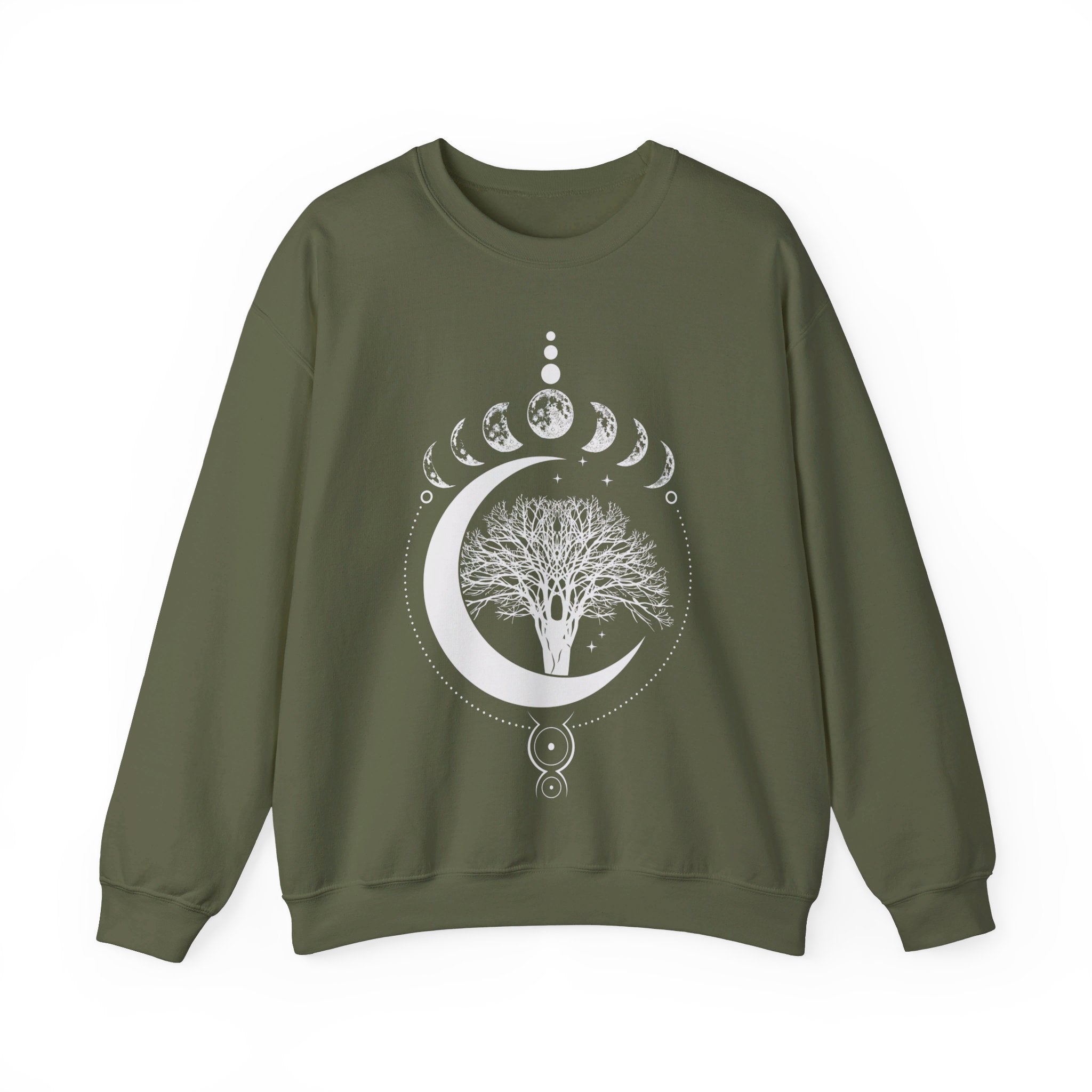 Mystical Moon Phases Sweatshirt, Tree Of Life Moon Phases Shirt, Yoga Lover Tree Shirt, Phases Of The Moon Tree Of Life Tee, Spiritual Shirt