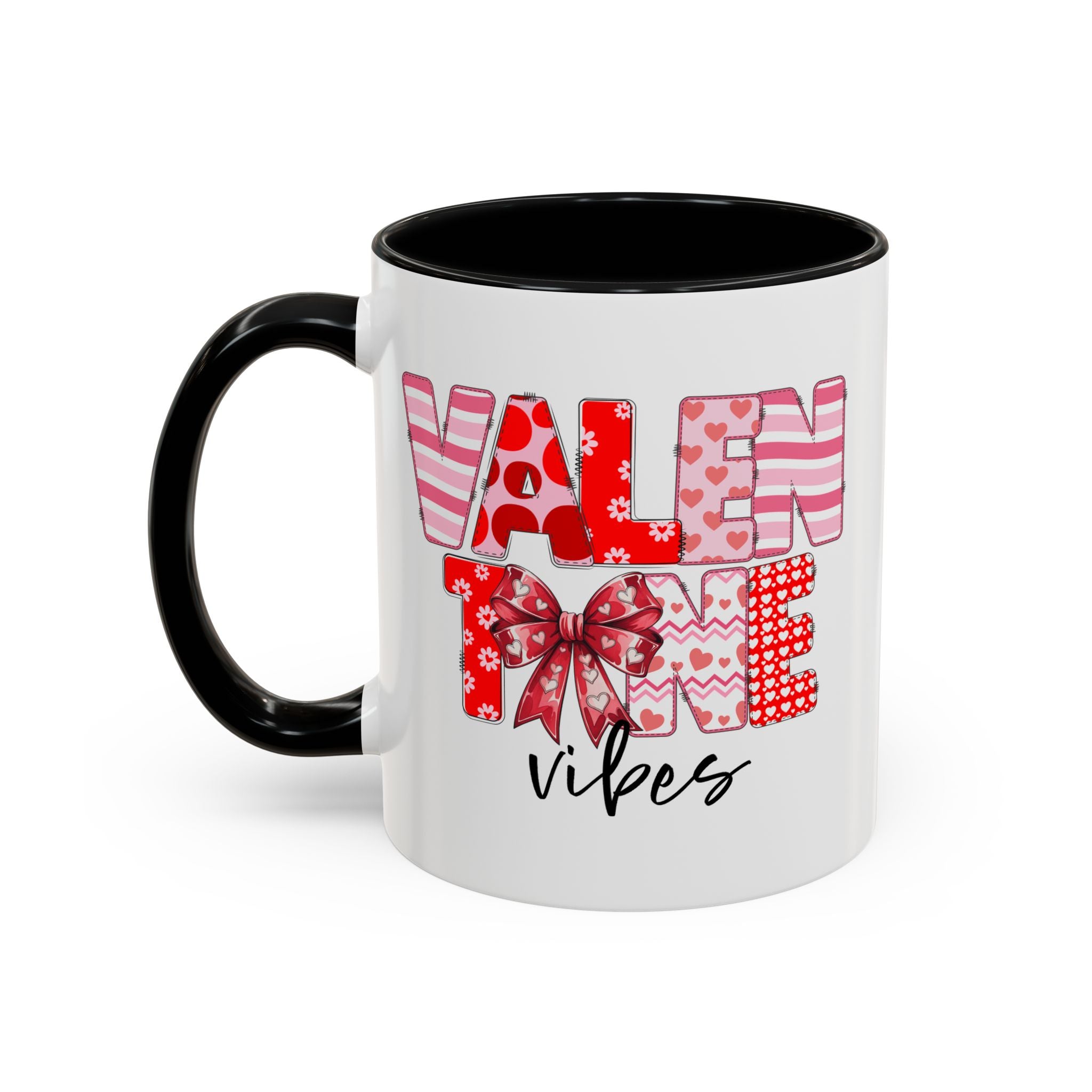 Valentine Vibes Coffee Mug, Coquette Valentine Vibes Mug, Brushstroke Valentine Coffee Cup, Gift For Her