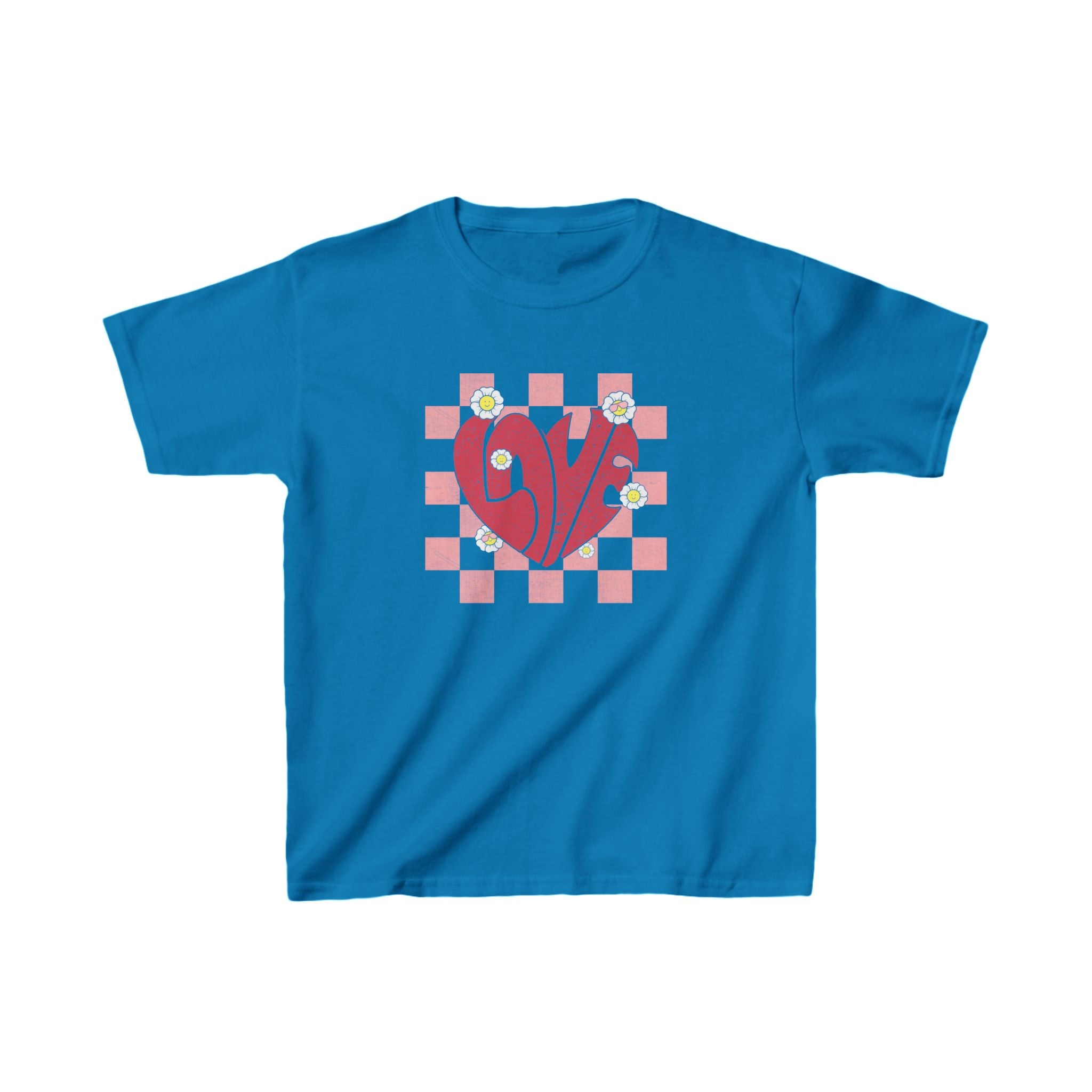 Retro Love Heart kids Tee, Valentines Shirt Groovy, Cute Valentine's Day Outfits, Valentine Shirts Baby Toddler Kids Adult Gifts For Her Him