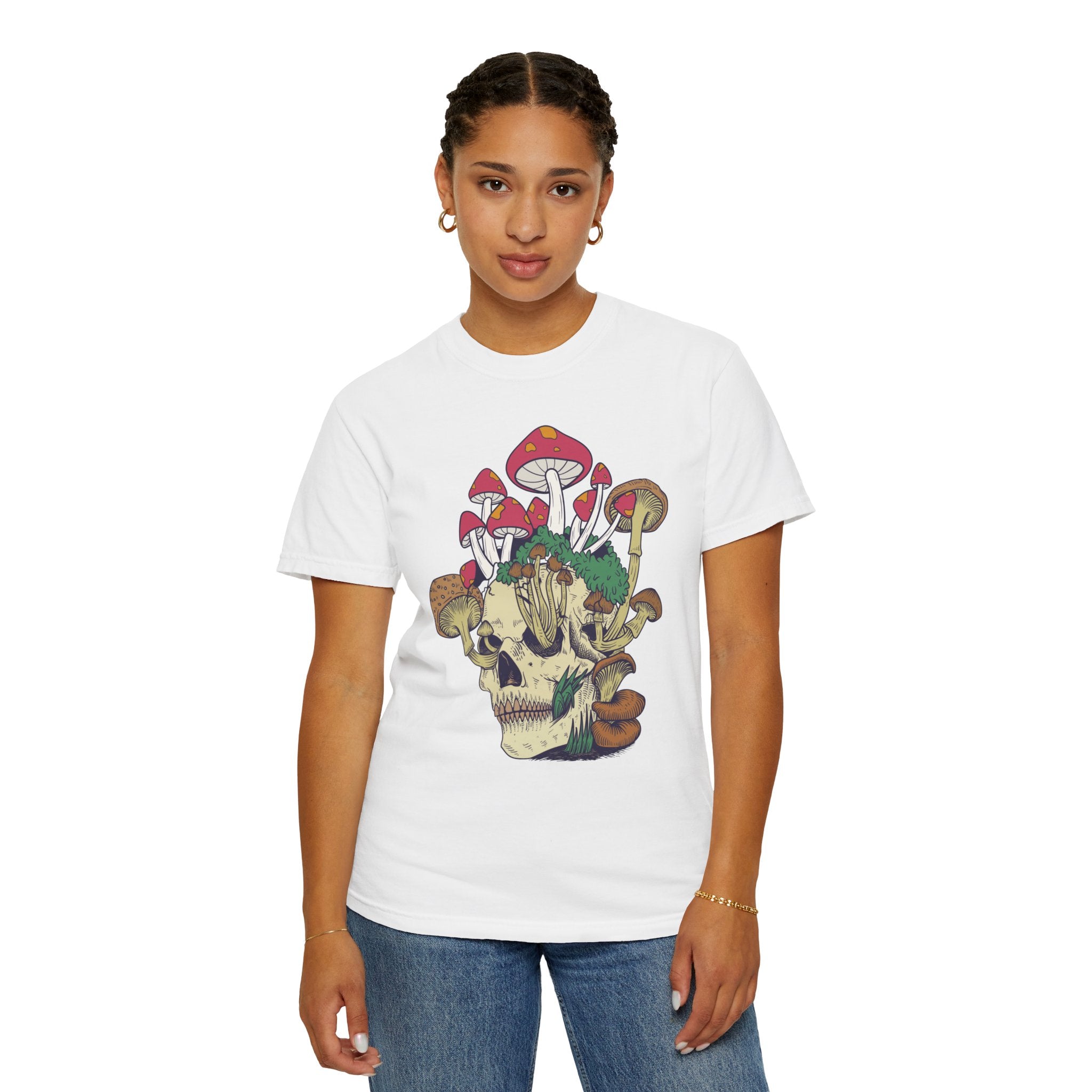 Mushroom Shirt, Skull Shirt, Skeleton Shirt, Mushroom Tshirt, Botanical Shirt, Cottagecore Shirt, Magic Mushroom, Skeleton Crewneck, Gardening Shirt