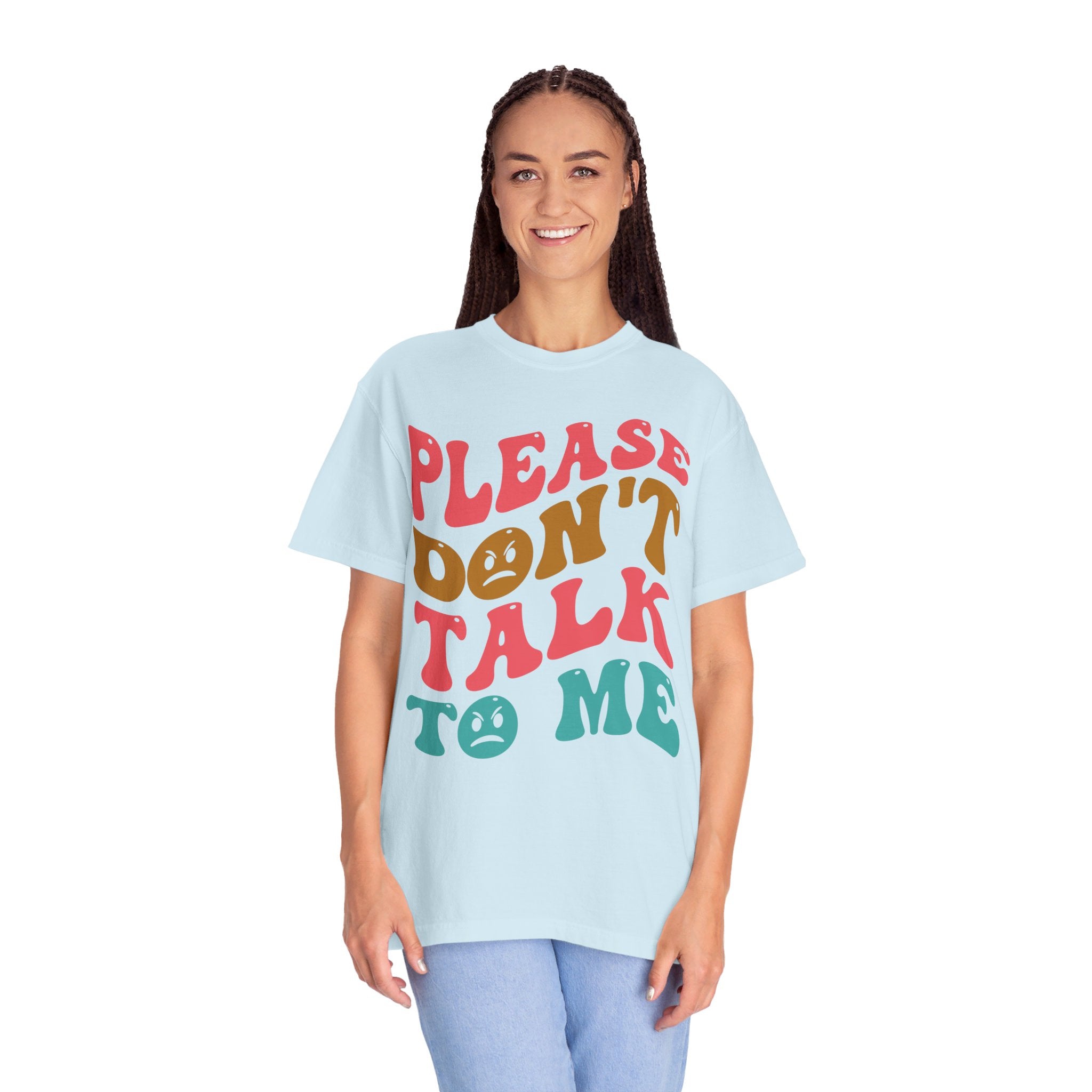 Please don't talk to me shirt, Funny introvert shirt, Words on back retro, Sarcastic introvert gift