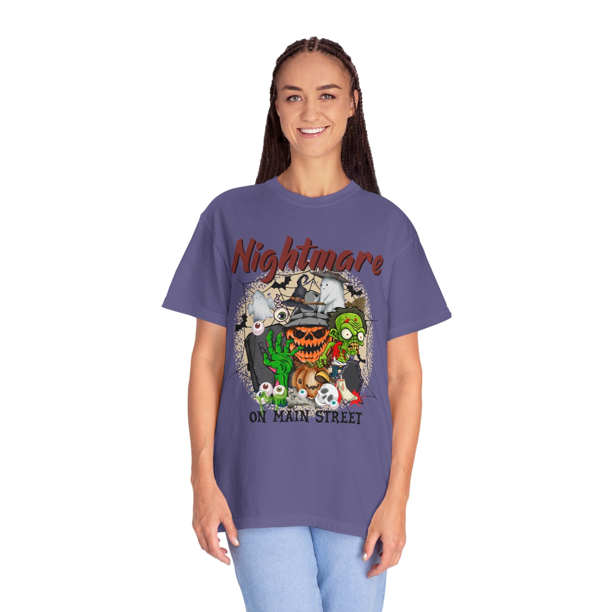 Nightmare On The Main Streat Shirt, Retro Mickey Minnie Halloween Shirts, Vintage Disney Halloween T-shirt, Halloween Pumpkin