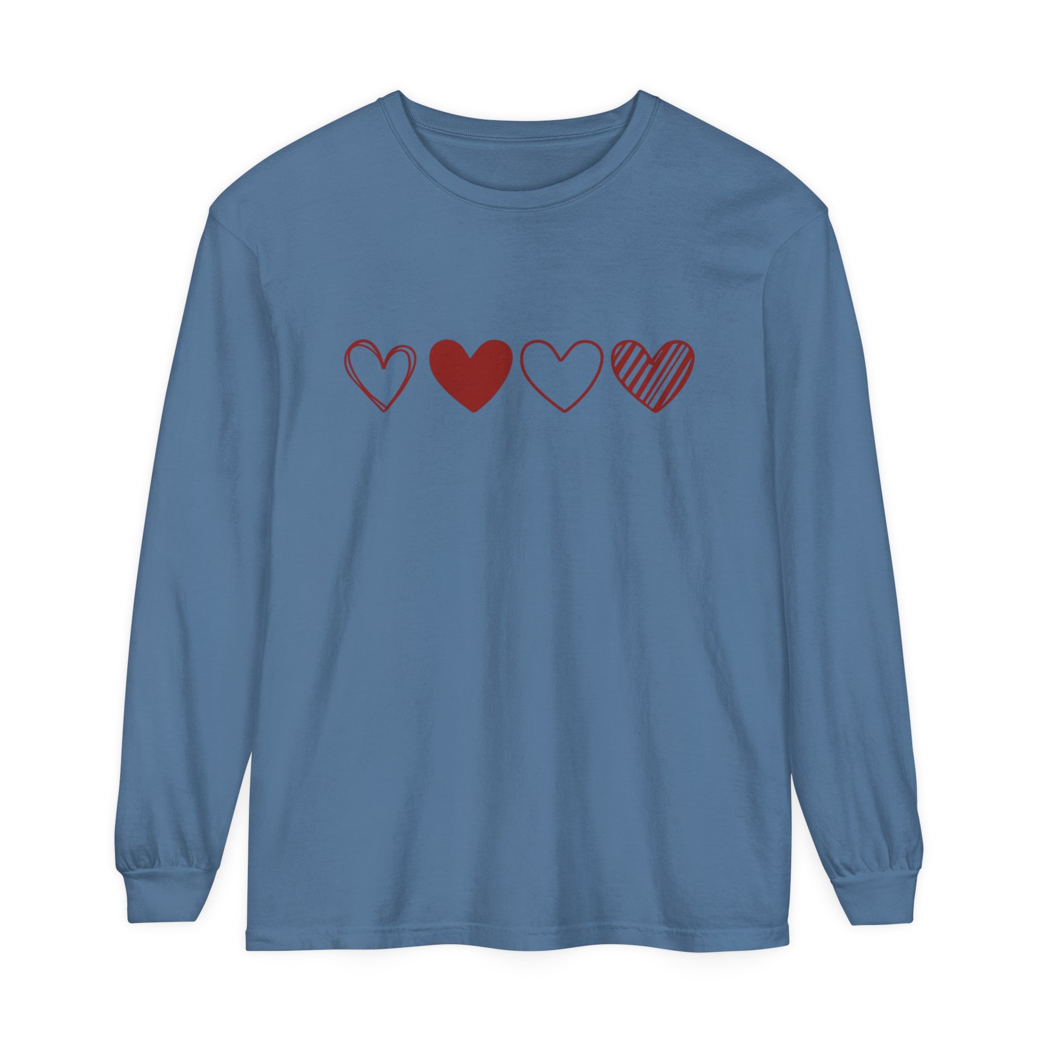 Heart Long Sleeve T-Shirt, Valentines Day Sweatshirt, Couple Gift Long Sleeve Shirt, Valentines Day Shirt, Heart Gift for Women, Valentine