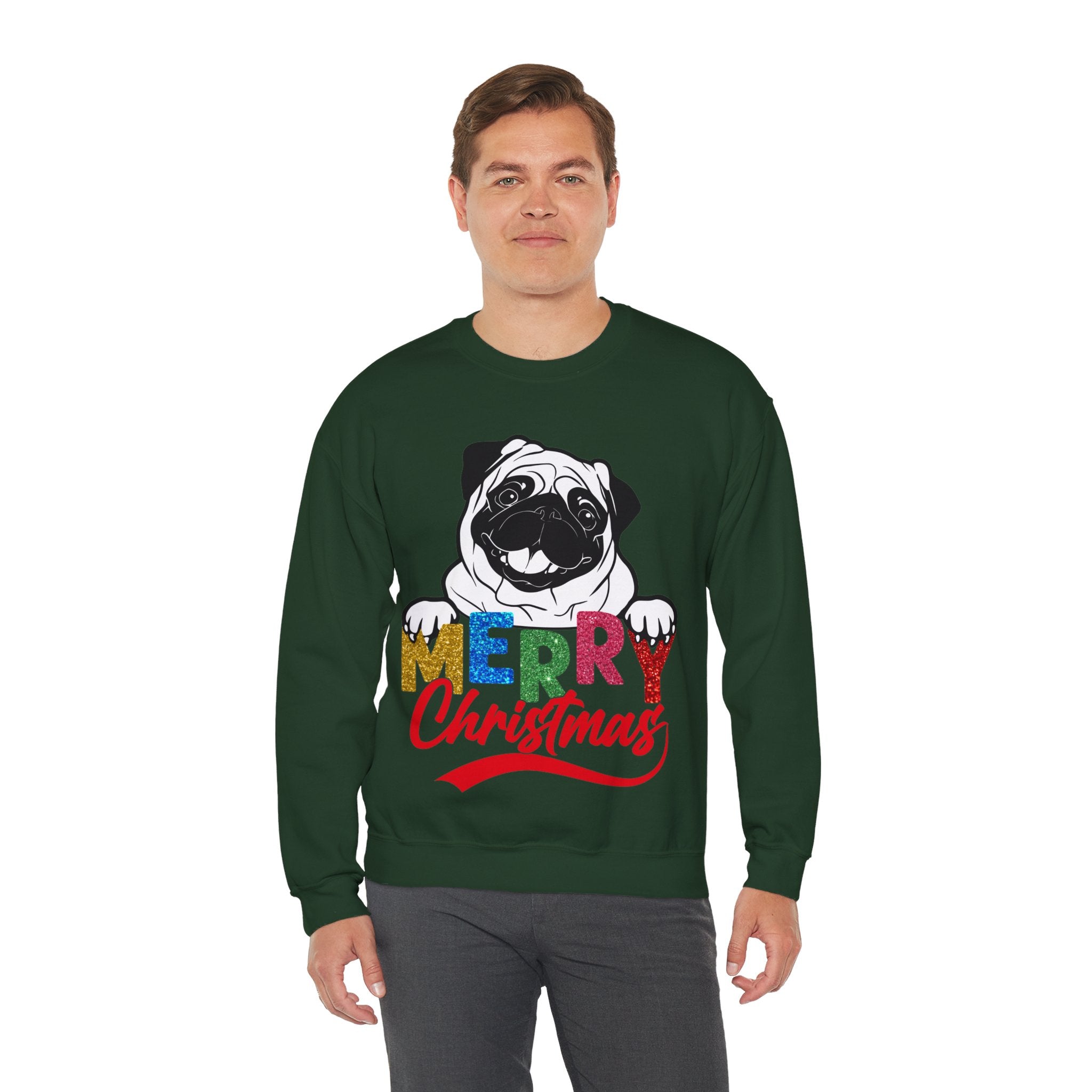 Christmas Pug Sweatshirt, Funny Pug Christmas Sweatshirt, Dog Lover Gift, Pug Mom Sweatshirt, Dog Mom Shirt