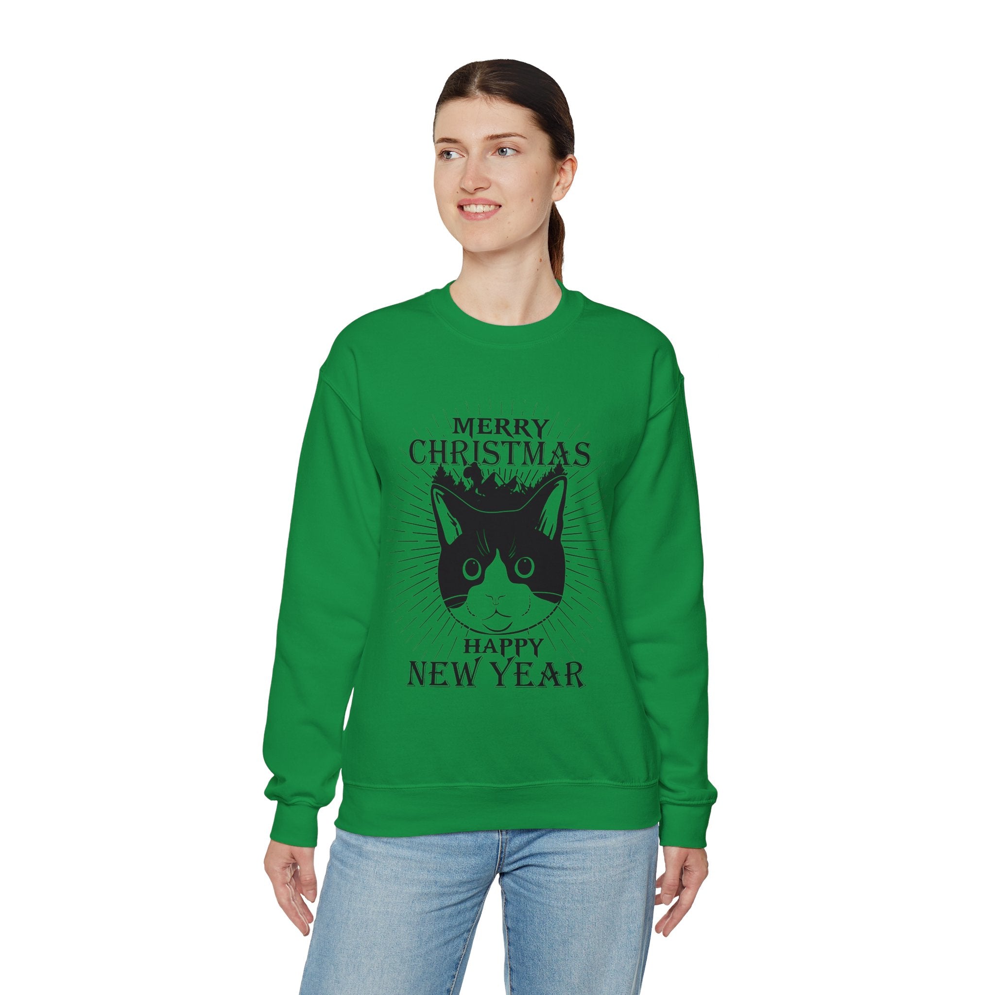 Meowy Christmas Sweatshirt, Cat Christmas Shirt, Cat Lover Christmas, Cute Christmas Shirt, Kitten Christmas, Animal Lover, Cat Mom Christmas