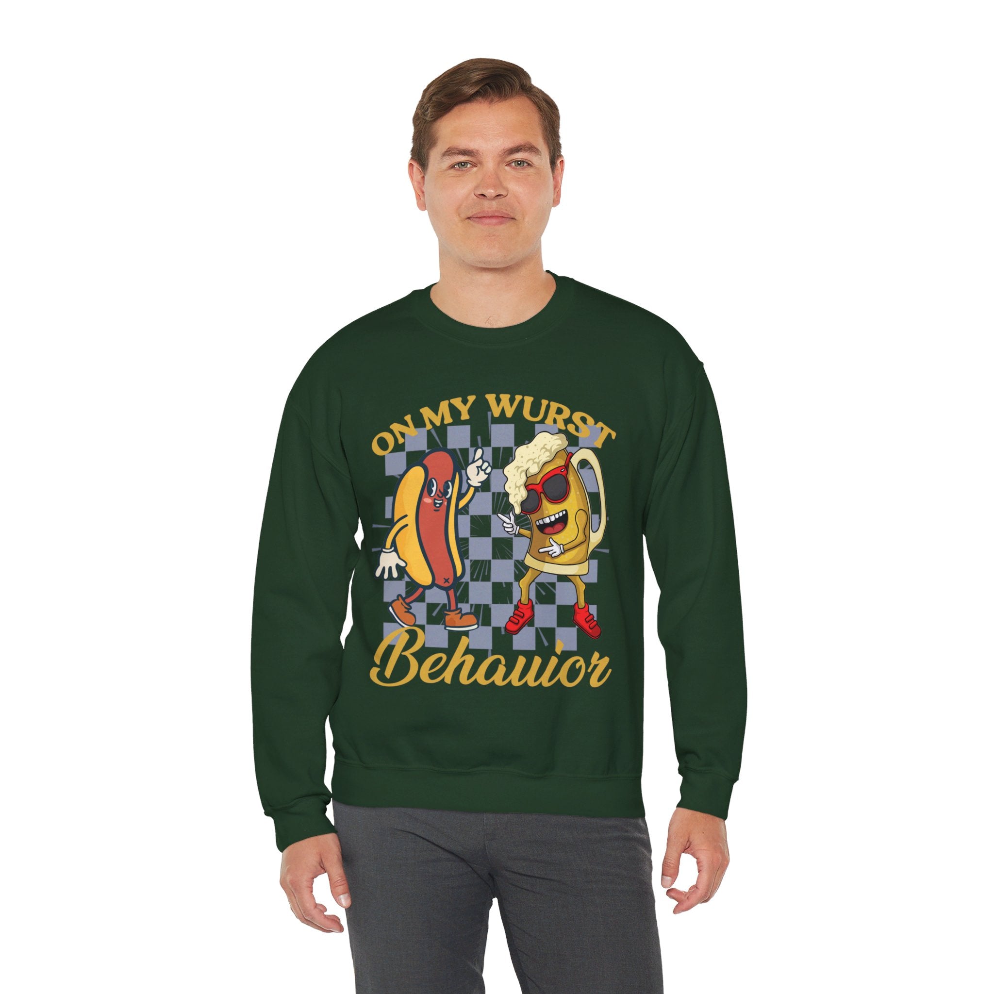 Funny Oktoberfest Sweatshirt, Wurst Behavior Schnitzel Faced Sweater, Group Drinking Shirts, Oktoberfest Shirts