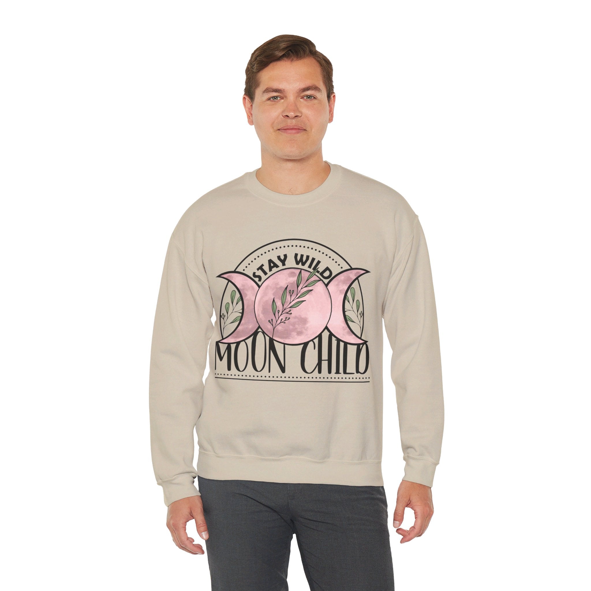 Stay Wild Moon Child Sweatshirt, Celestial Floral Moon Tee, Hippie Shirt, Mystical Boho Shirt, Moon Child Gifts Tee