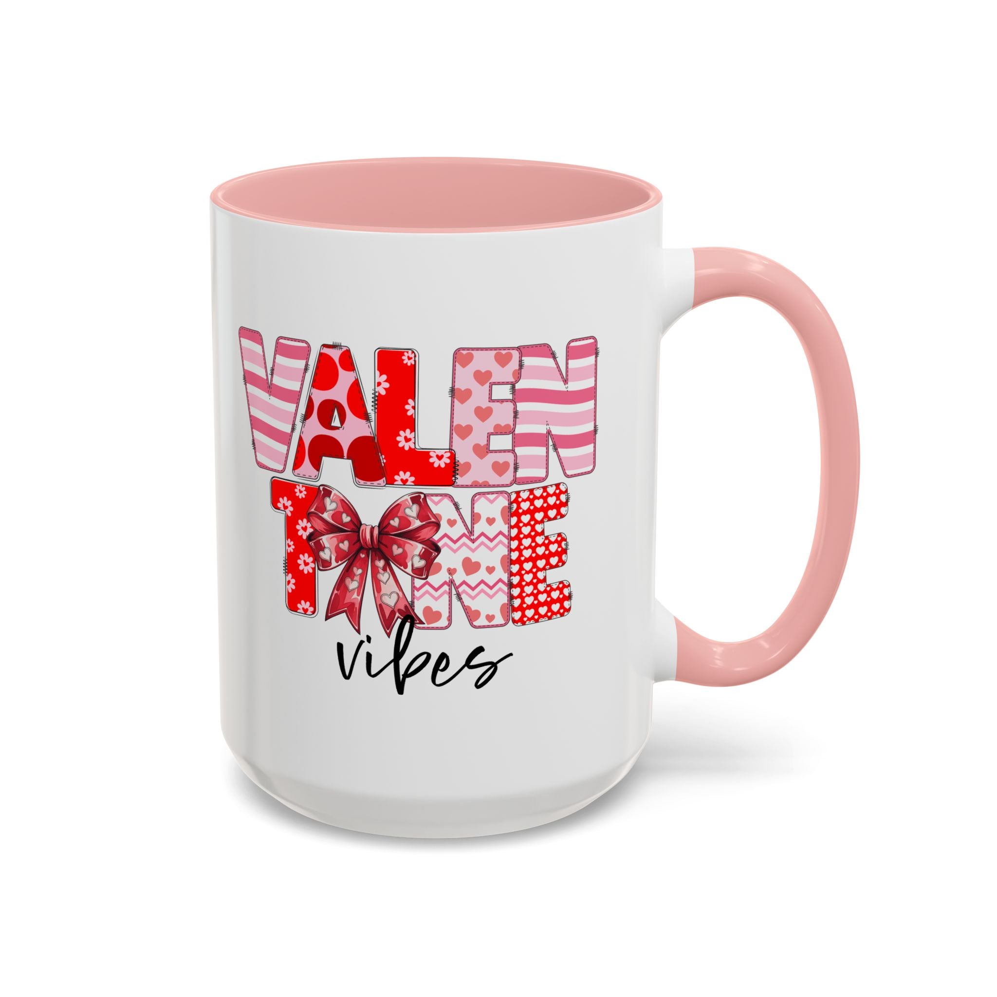 Valentine Vibes Coffee Mug, Coquette Valentine Vibes Mug, Brushstroke Valentine Coffee Cup, Gift For Her
