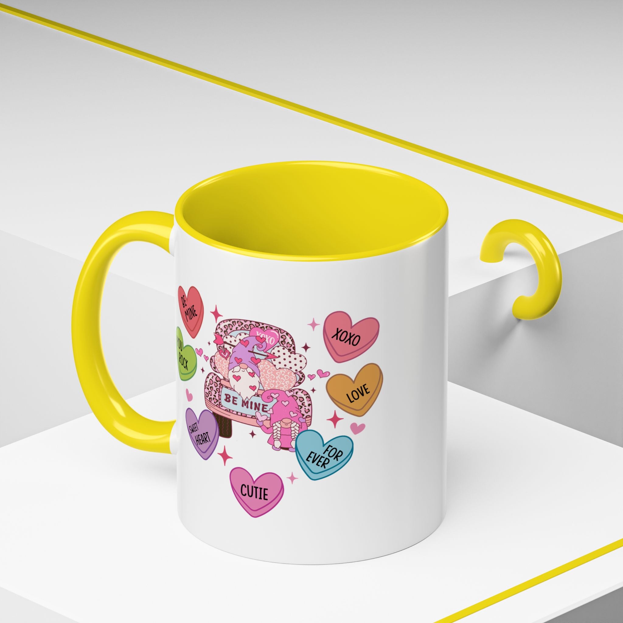 Candy Hearts Coffee Mug, Valentine's Conversation Hearts Mug, Valentines Day Coffee Mug, 15 oz 11 oz Mug, Pink Hearts Coffee Mug, Valentines Kitchen, Gift for Her