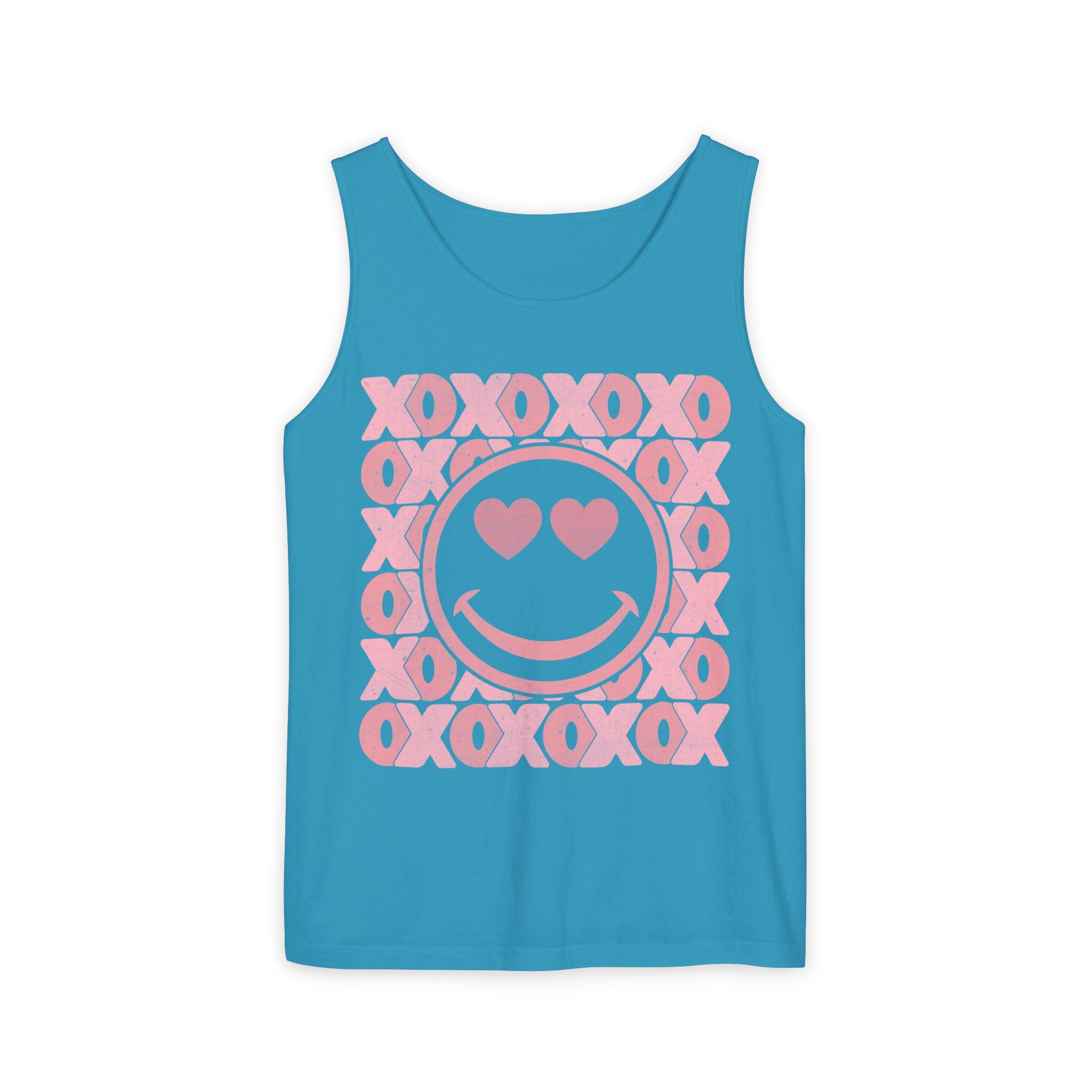 XOXO Smiley Face Tank Top, Valentine Heart Shirt, Love T-Shirt, XOXO Happy Smiley Face Tank Top, Valentines Day Gift, XOXO Heart Tee