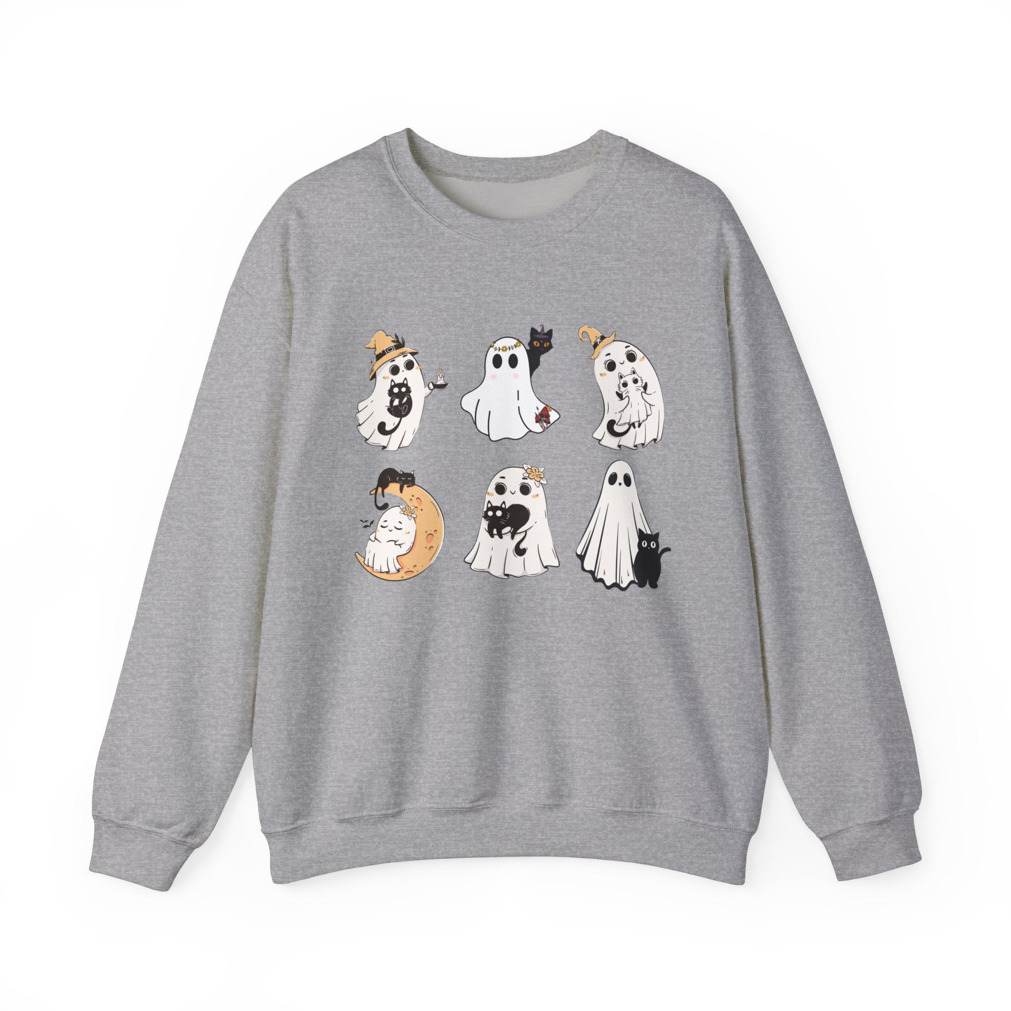 Ghost Cat Sweatshirt, Cat Halloween Shirt, Cat Ghost T-Shirt, Cat Lover Tshirt, Spooky Season Shirt, Halloween Sweater,Trendy Halloween Gift