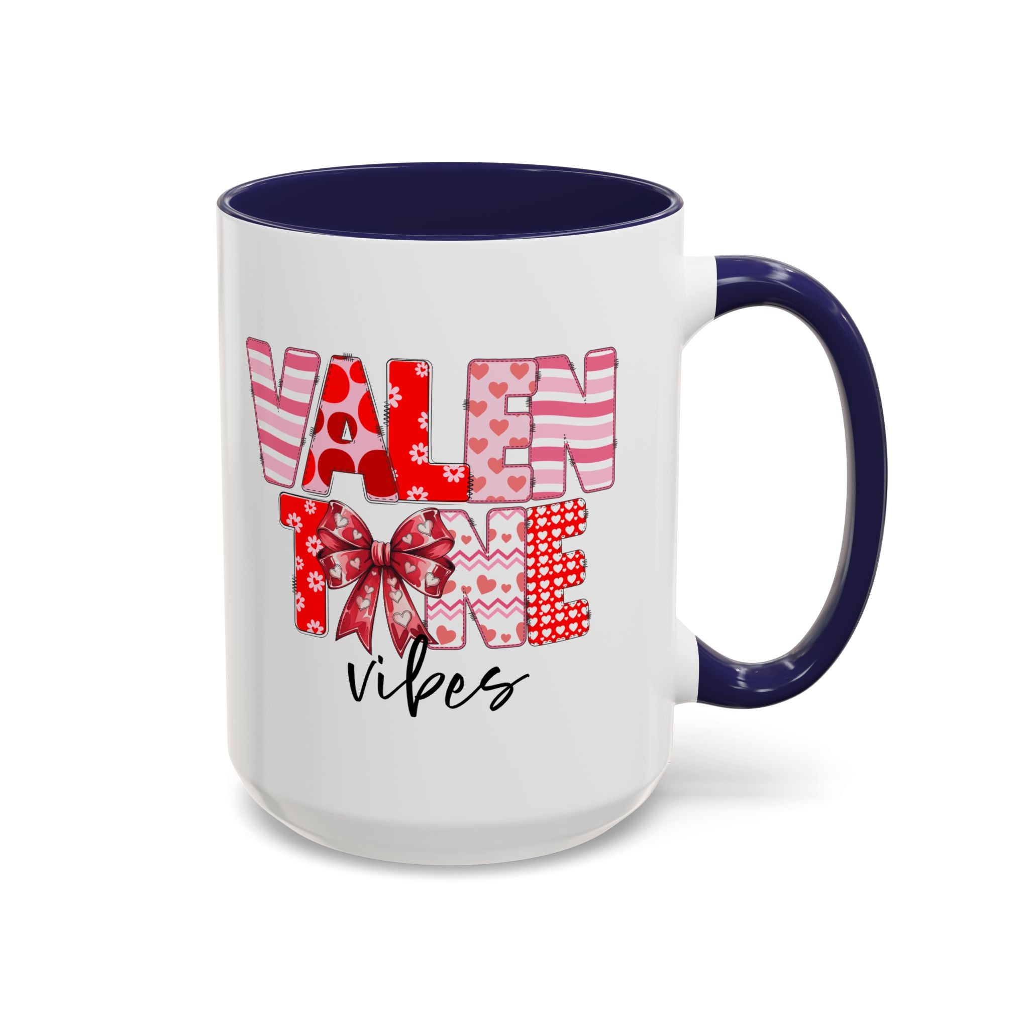 Valentine Vibes Coffee Mug, Coquette Valentine Vibes Mug, Brushstroke Valentine Coffee Cup, Gift For Her
