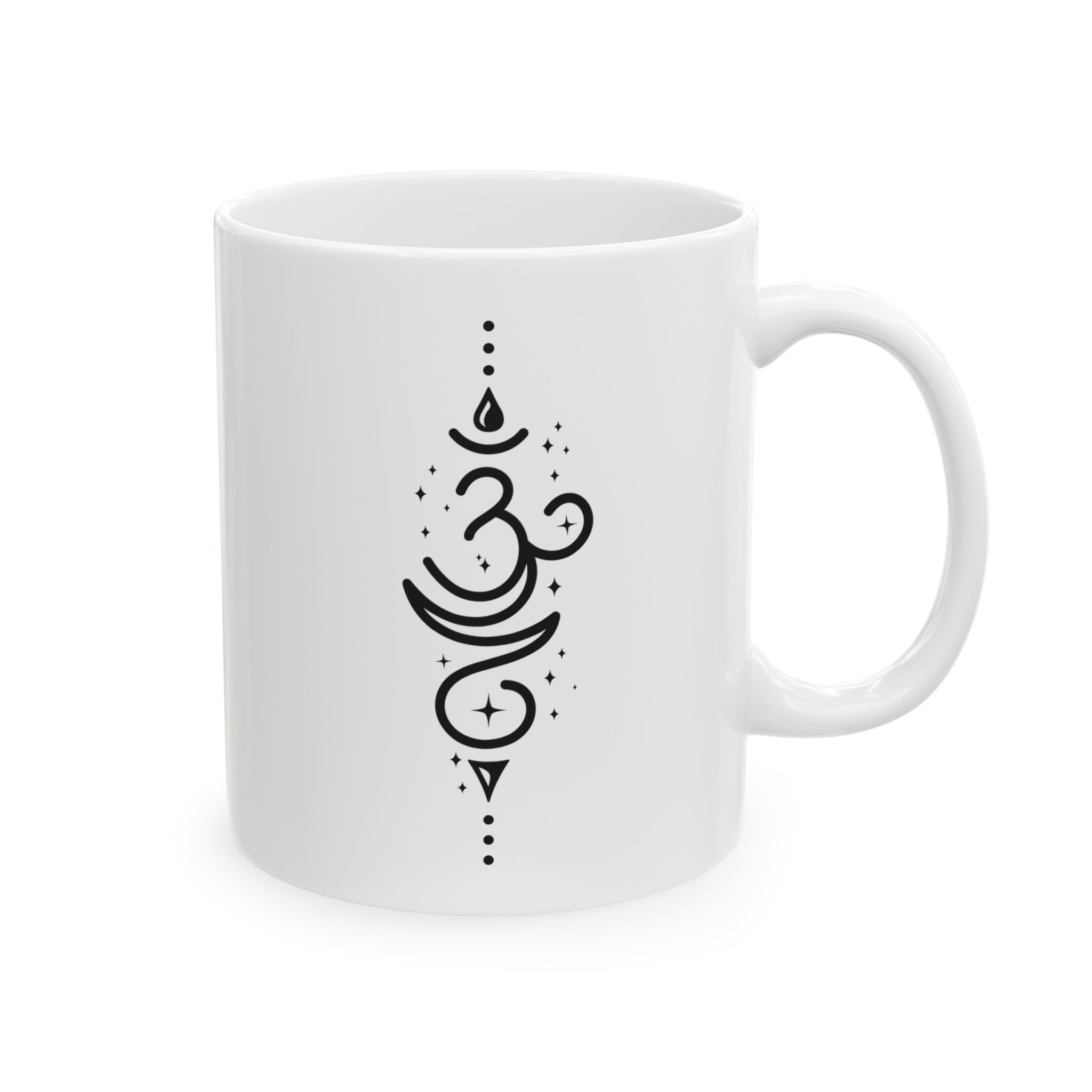 Om Coffee Mug, Breath Mug, Sanskrit Coffee Cup, Zen Mug, Yoga Mug, Yogi Gift