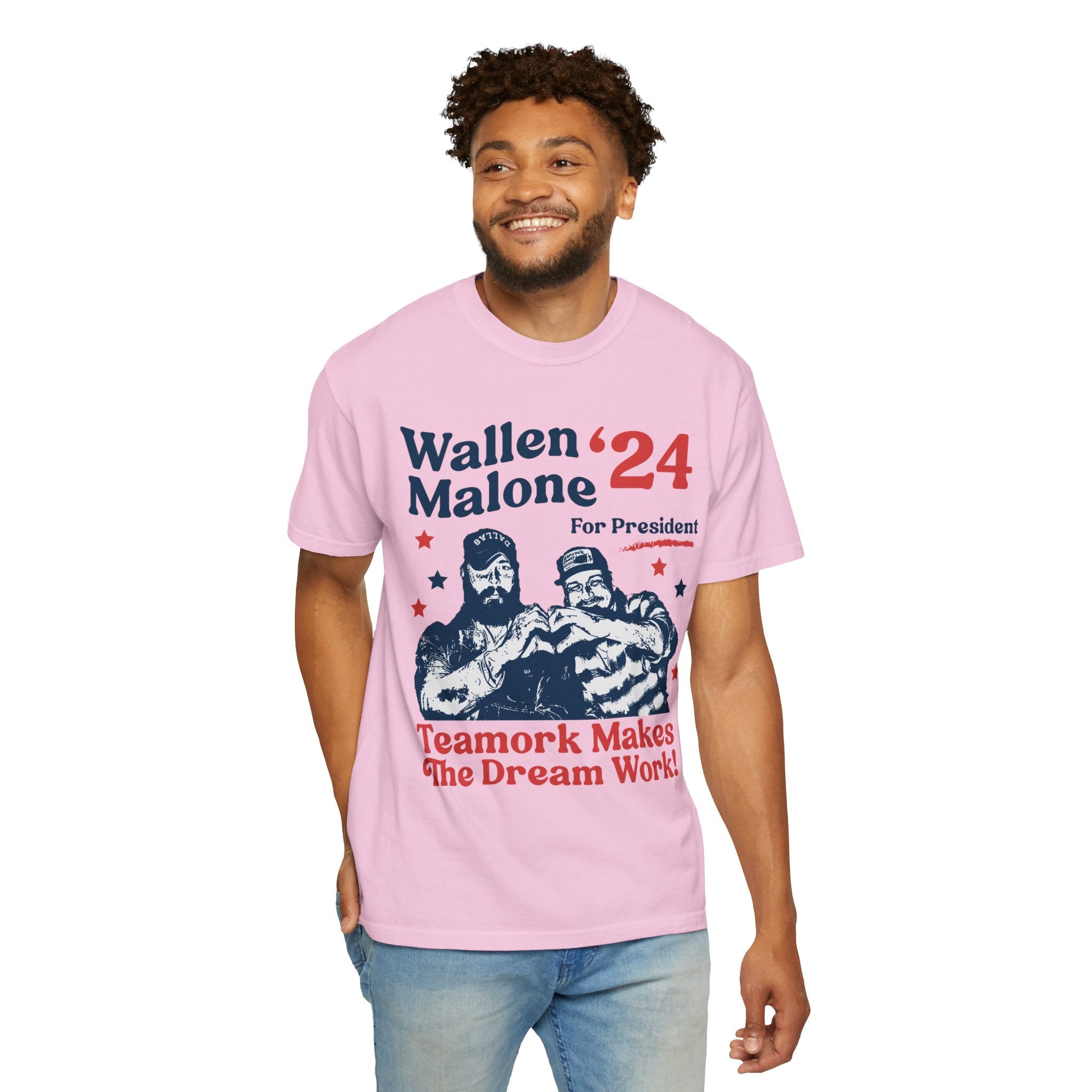 Wallen Malone 2024 For President, Funny '24 Election Graphic Tee, Vintage Inspired Humor Concert Music T-Shirt, Had Some Help