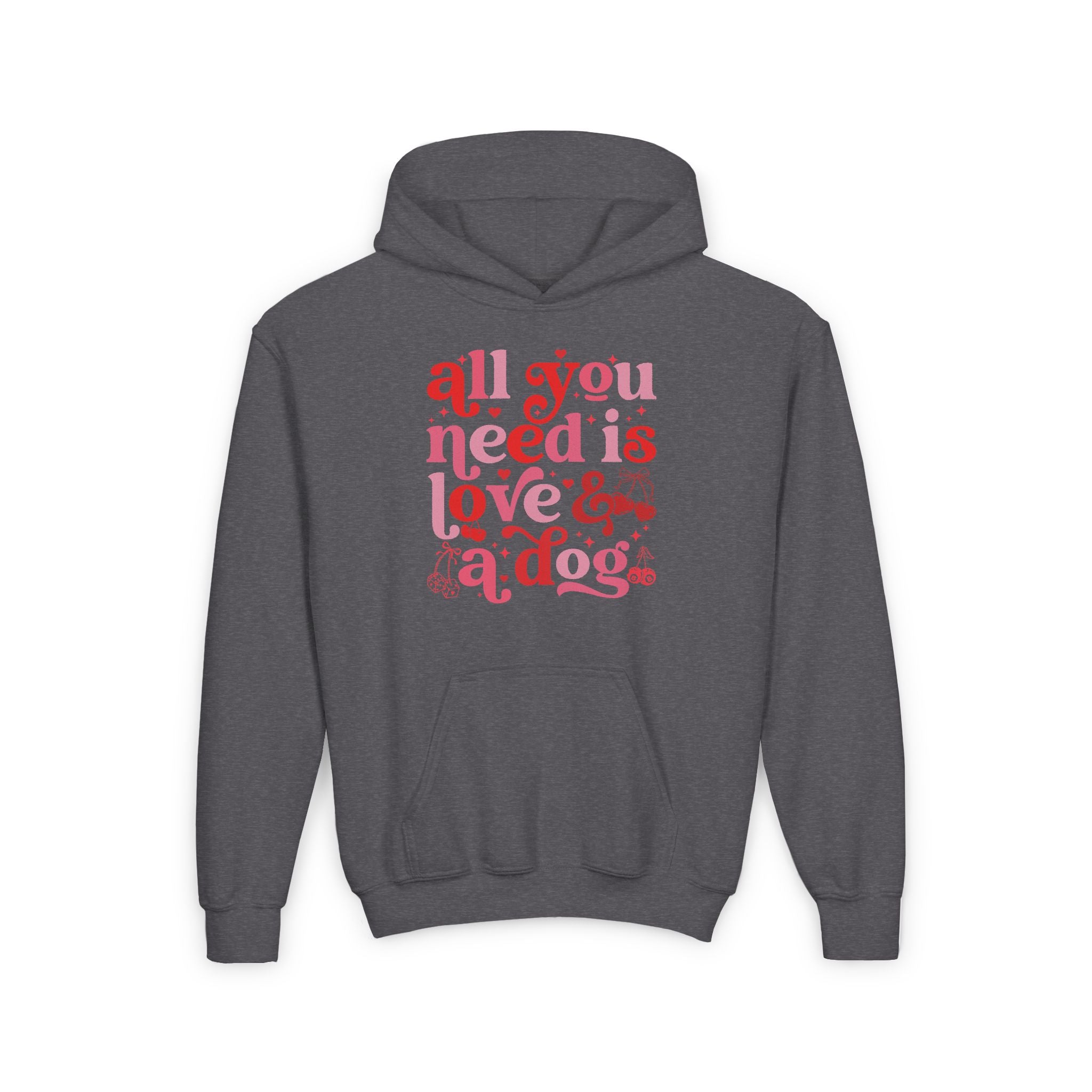 All You Need is Love and a Dog - Child Hoodie, Girl's Valentine Hoodie, Cupid Crew, Love My Mama, Girl's Graphic Tee, Little Babe