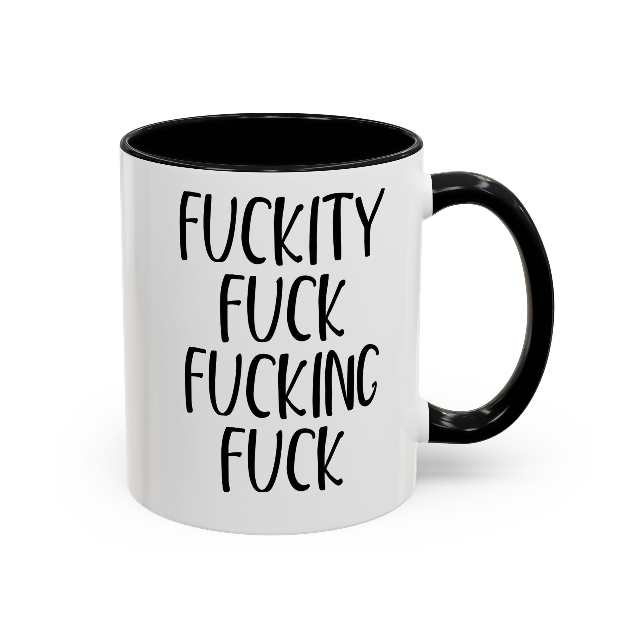 Fuckity Fuck Mug, Sarcastic Coffee Mug, Funny Birthday Gift, Large Coffee Mug, Double Sided Minimalist Mug, Gag Gifts for Men, Snarky Mugs