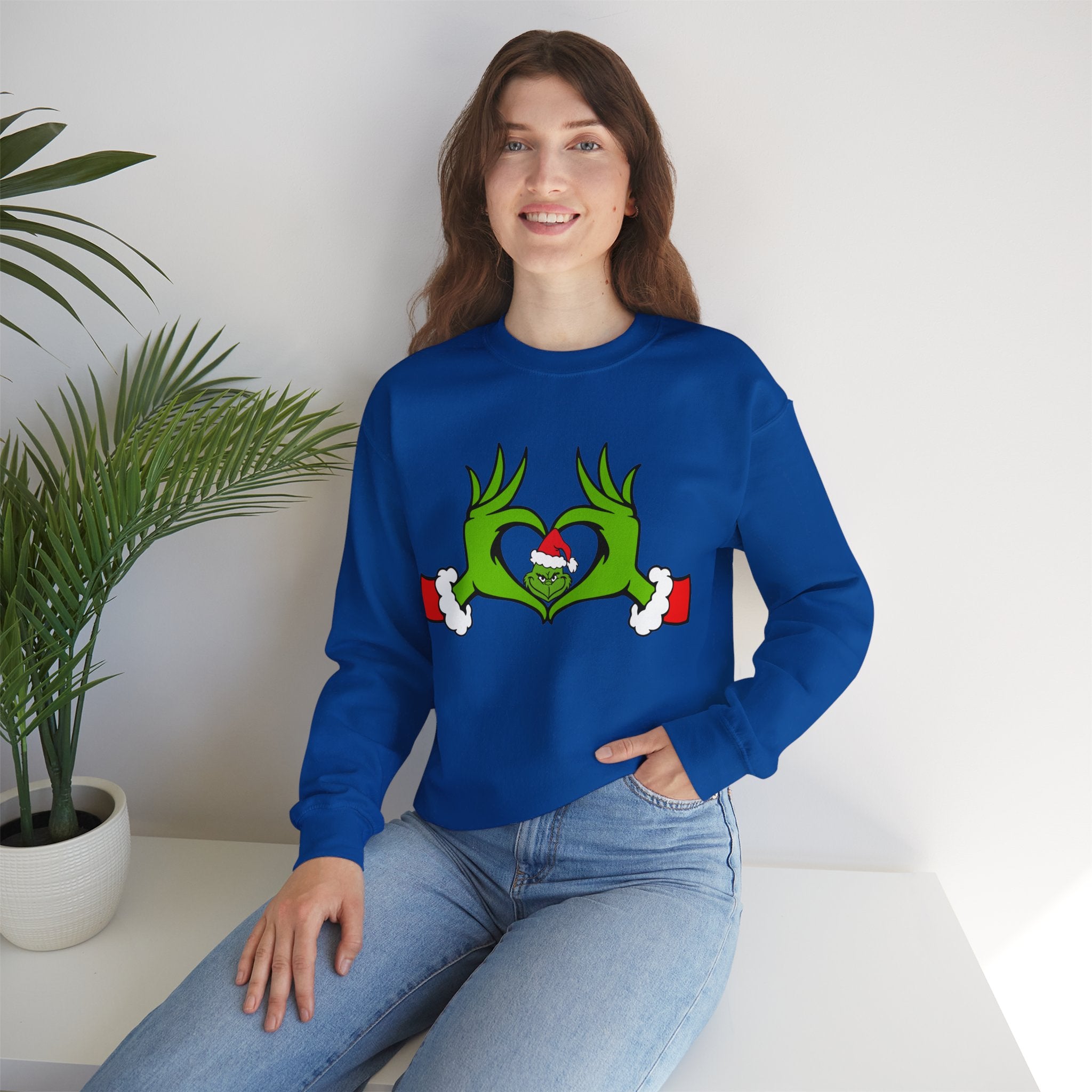 Christmas Heart Hands Graphic Sweatshirt, Christmas Sweatshirt, Xmas Clothing, Holiday Shirts, Christmas Gifts