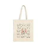 Boobs Tote Bag, Breast Cancer Awareness Tote Bag, Boob Bag, Feminist Tote Bag, Feminist Gift, Boob Design with Pink Ribbon, Self Love Gift, Funny Tote Bag, Body Positive, Womens Rights