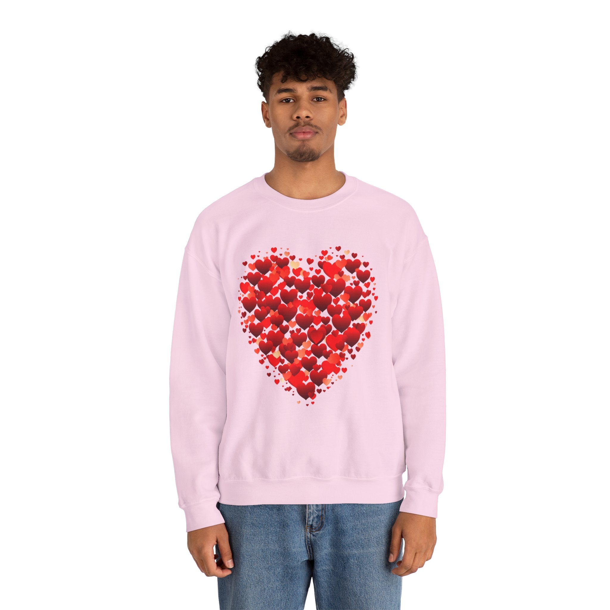 Valentines Day Cute Heart Sweatshirt, Valentines Shirt, Valentines Double Heart Sweatshirt, Red Heart Sweater, Valentines Love Shirt, Love Sweater