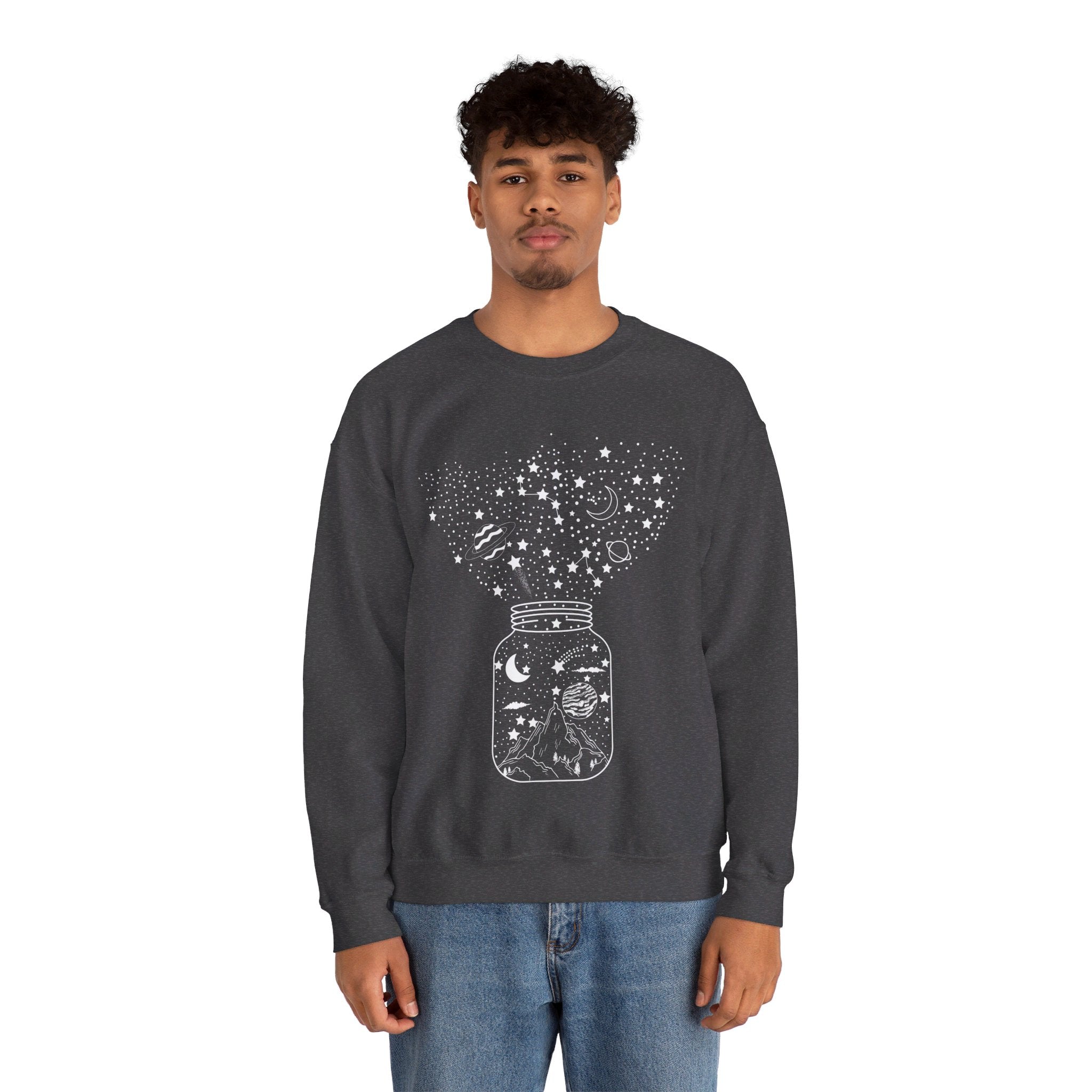 Space Sweatshirt, Planet Sweatshirt, Star Sweatshirt, Galaxy Sweatshirt, Astronomy Tee, Mystical Gift, Moon Sweatshirt