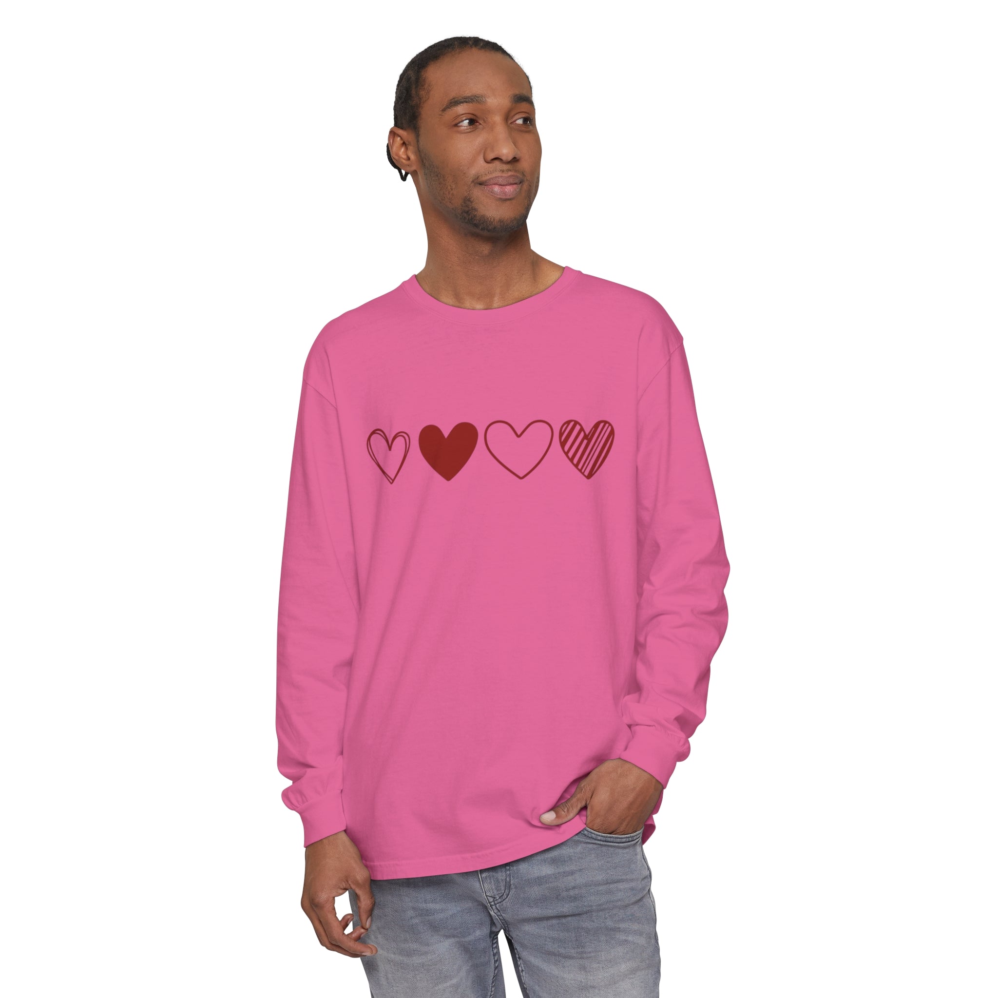 Heart Long Sleeve T-Shirt, Valentines Day Sweatshirt, Couple Gift Long Sleeve Shirt, Valentines Day Shirt, Heart Gift for Women, Valentine