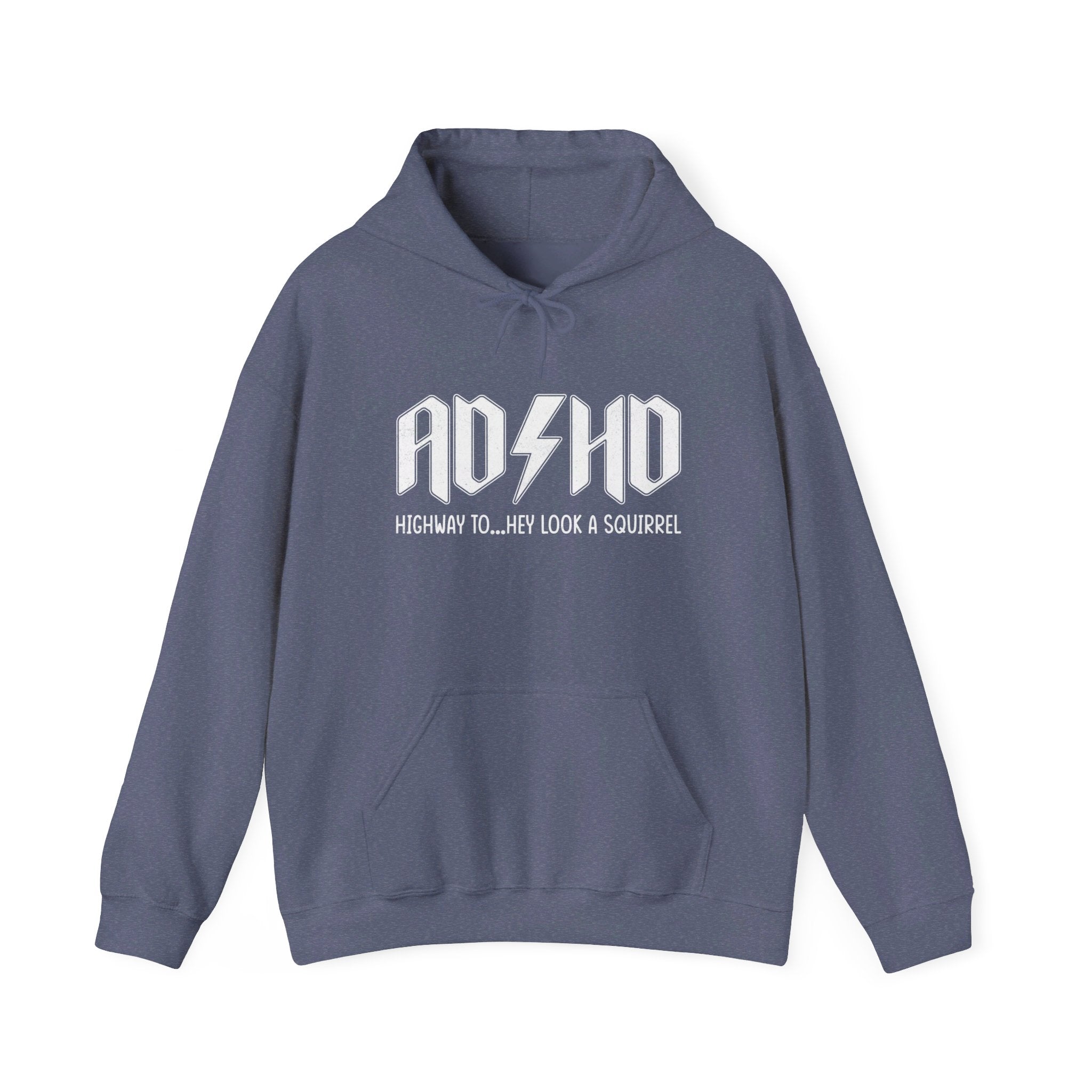 AD HD Highway to... Hey Look a Squirrel Hoodie, Funny Adhd Hoodie, Mental Health Hoodie, Motivational Hoodie, Cool Adhd Hoodie