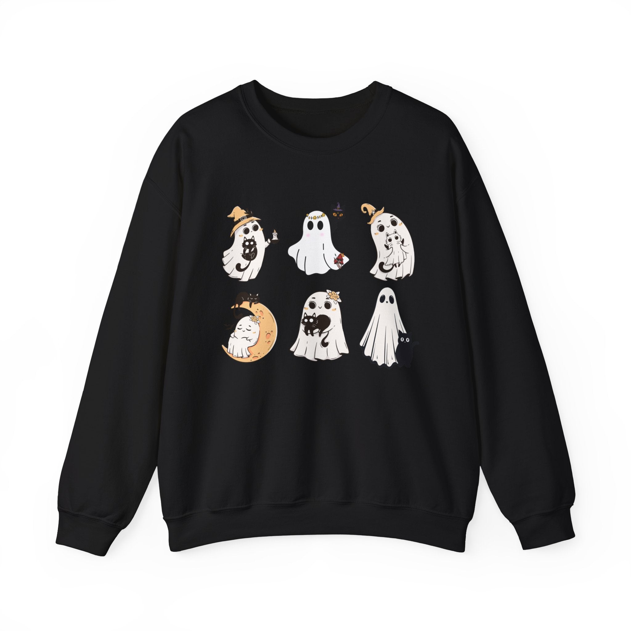 Ghost Cat Sweatshirt, Cat Halloween Shirt, Cat Ghost T-Shirt, Cat Lover Tshirt, Spooky Season Shirt, Halloween Sweater,Trendy Halloween Gift