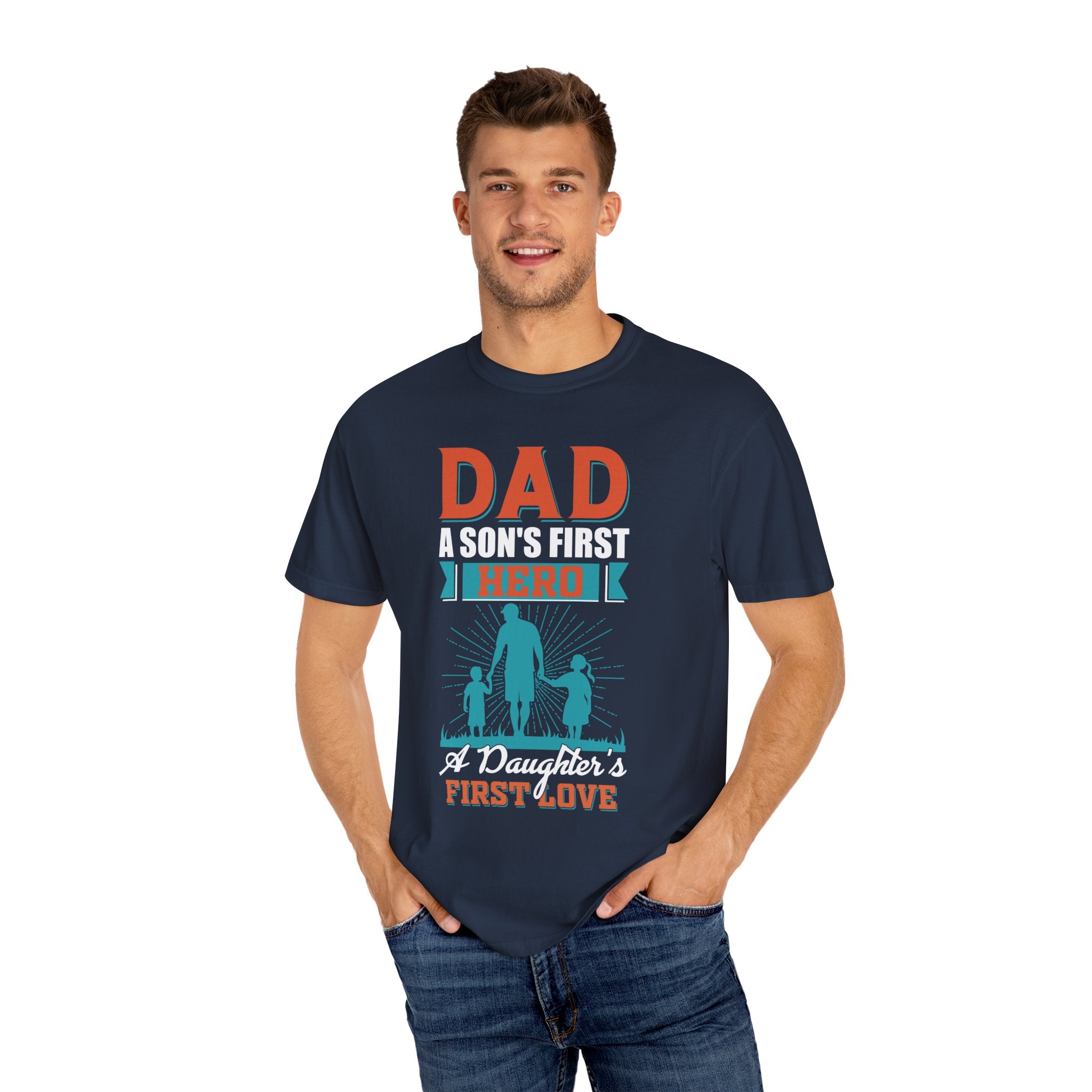 Dad Christmas Gift, shirt for dad, a son's first hero, a daughter's first love, gift for dad, dad t shirt, dad gift, dad of both shirt