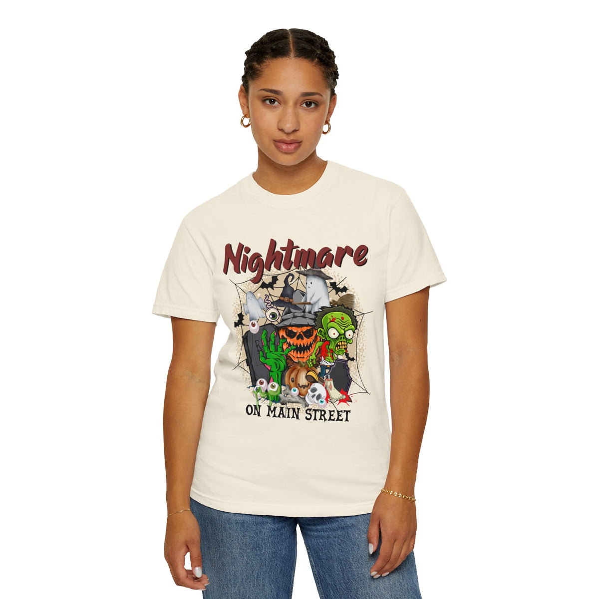 Nightmare On The Main Streat Shirt, Retro Mickey Minnie Halloween Shirts, Vintage Disney Halloween T-shirt, Halloween Pumpkin