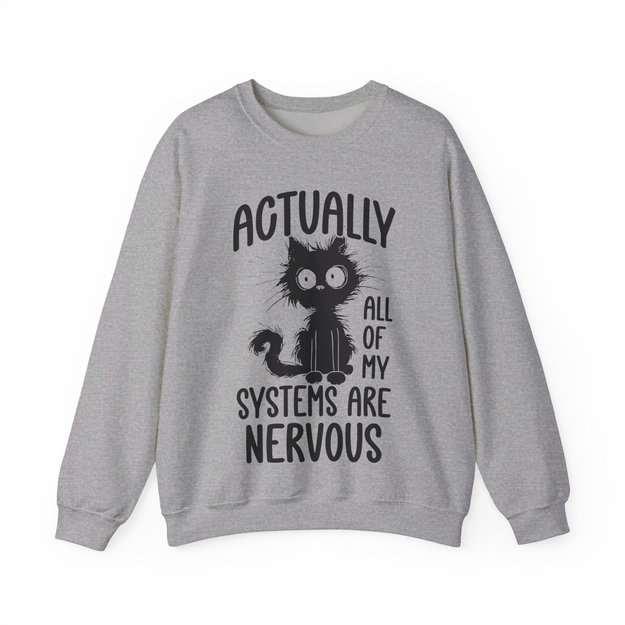 Actually All of My Systems Are Nervous Sweatshirt, Mental Health Shirt, Funny Sweatshirt, Vintage Shirt Anxiety Shirt, Raccoon Sweatshirt