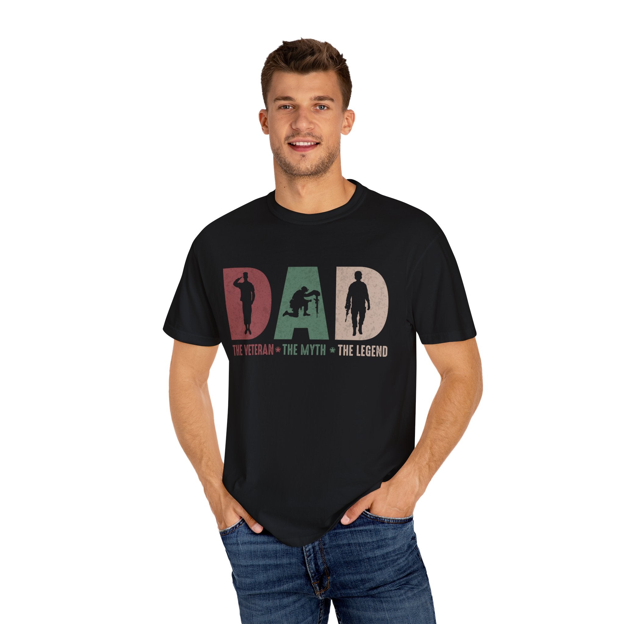 Dad The Veteran The Myth The Legend T-Shirt, Father's Day Gift, Father's Day Shirt, Gift for Veteran Dad