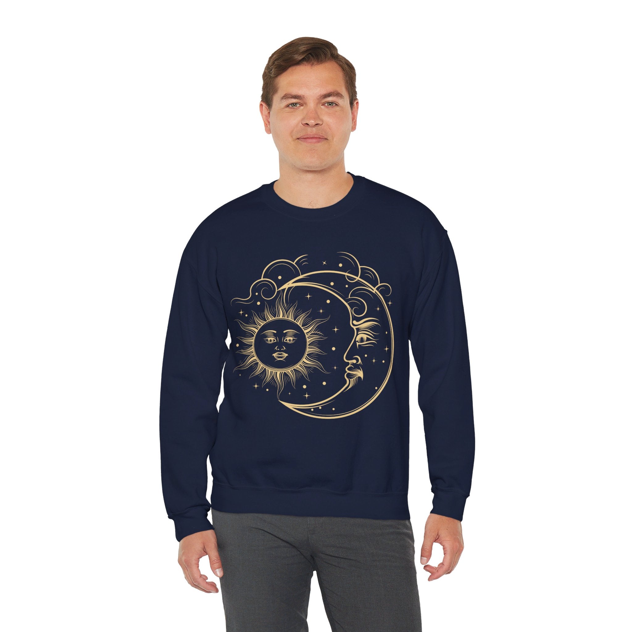 Sun and Moon Crewneck, Celestial Sweatshirt, Boho Sun and Moon Shirt, Hippie Hoodie, Retro Shirt, Vintage Style