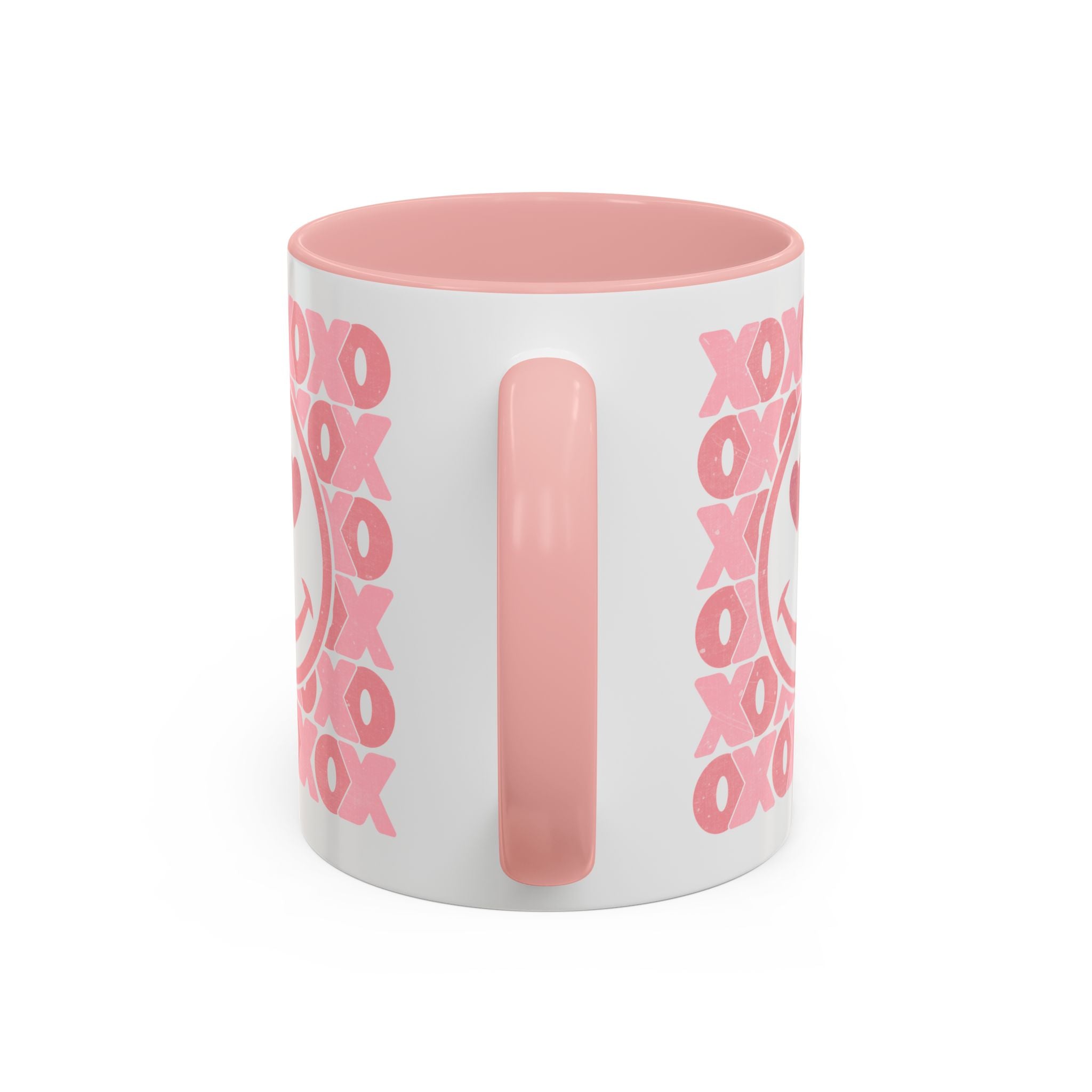 XOXO Smiley Face Coffee Mug, Pink Smiley Face Mug, Valentines Decor, Galentines gift, XOXO Coffee Cup, Party Favors, Cute Coffee Mug