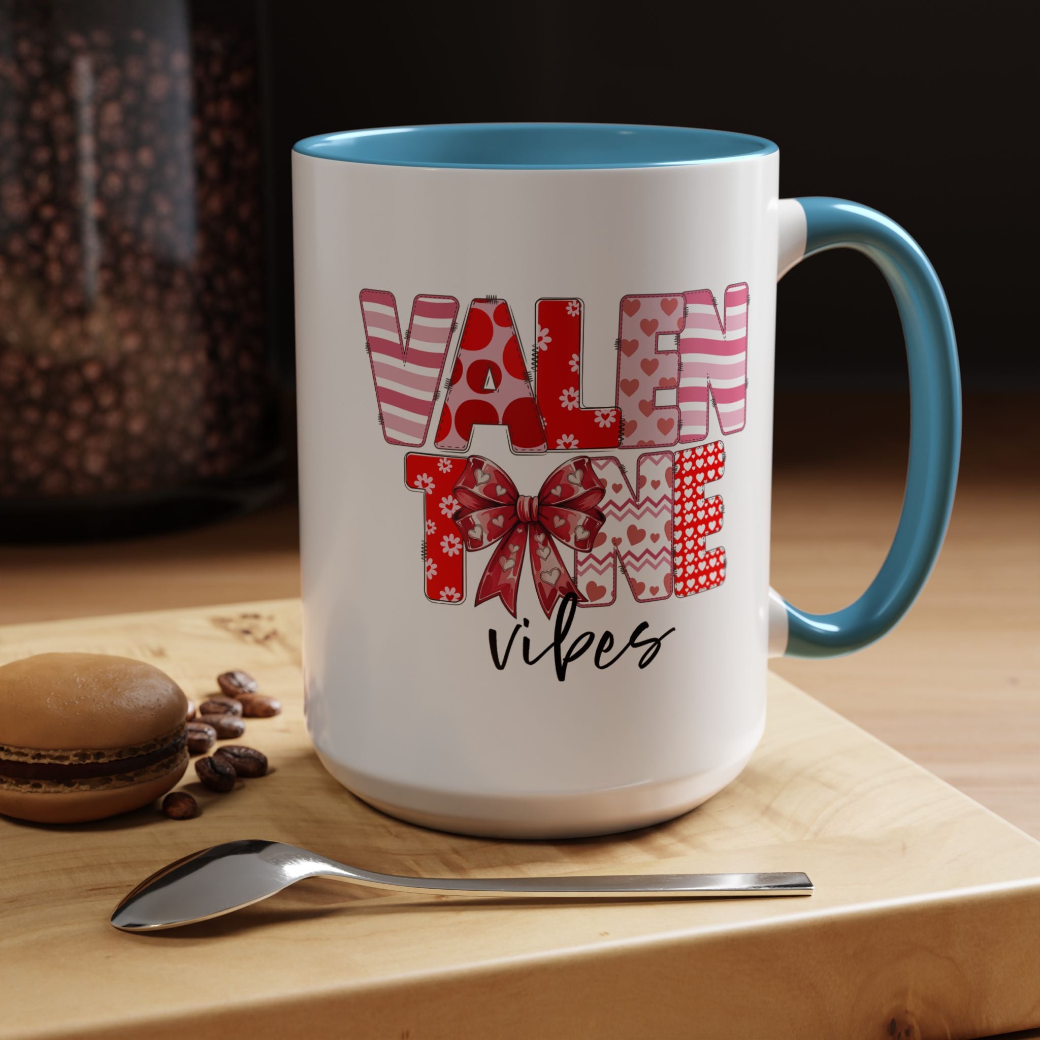 Valentine Vibes Coffee Mug, Coquette Valentine Vibes Mug, Brushstroke Valentine Coffee Cup, Gift For Her