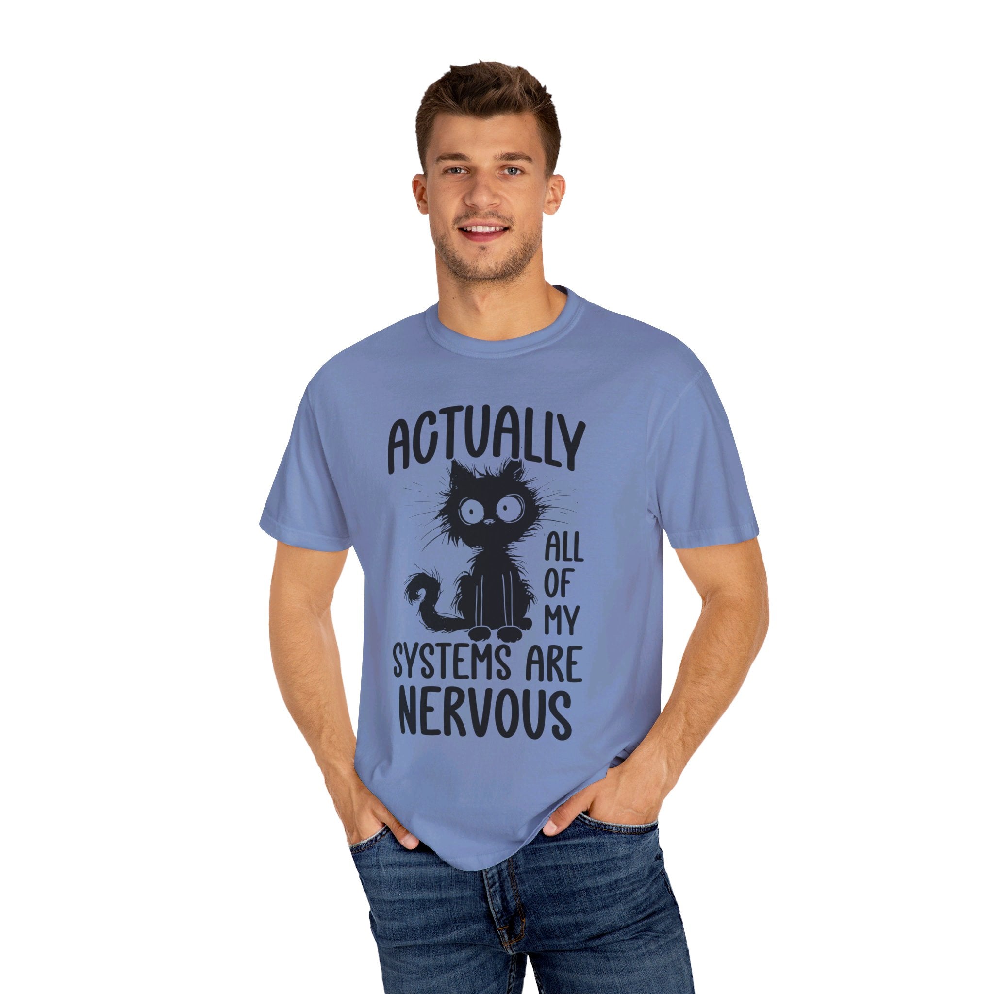 Actually All of My Systems Are Nervous Shirt, Raccoon Shirt, Mental Health Shirt, Anxiety Tshirt, Funny Tshirt, Vintage Retro Graphic Shirt