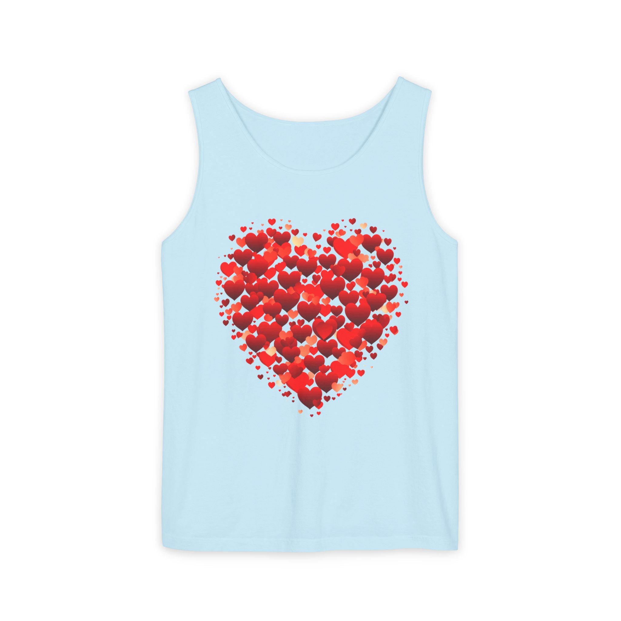 Double Red Heart Tank Top, Valentine Gift Top, Women Heart Gift, Love Heart Shirt, Cute Heart Shirt