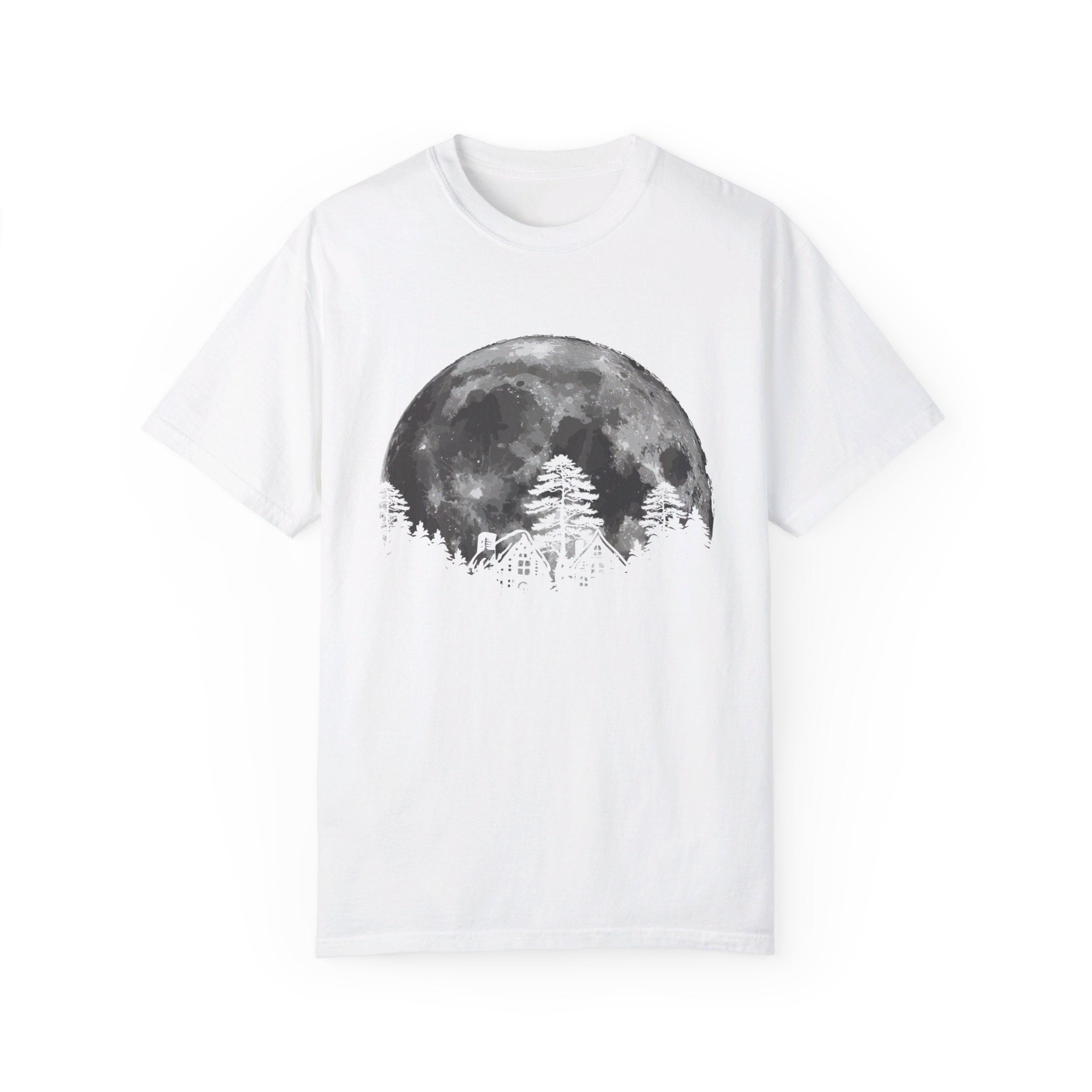 Men’s Graphic Tees, Moon & Cabin, Moon T Shirt, Men Printed TShirt Men’s/Unisex, Nature Gifts for Men, Astronomy Gifts