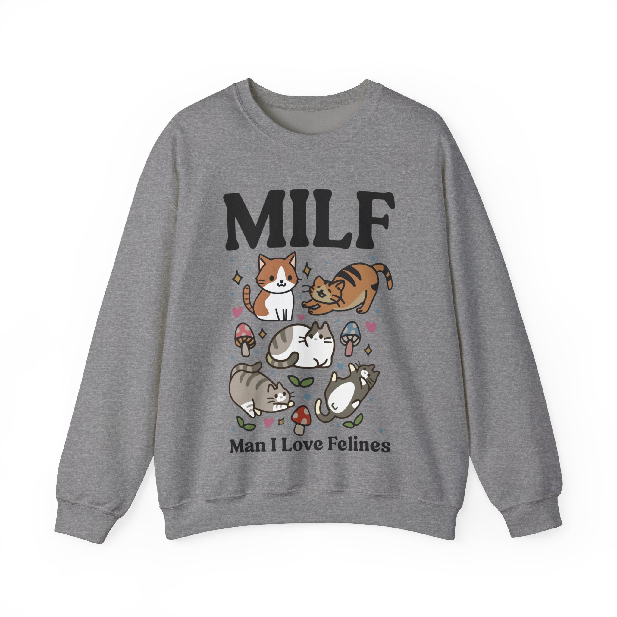 MILF Funny Sweatshirt, Man I Love Felines, Cat Lover Gift, Cat Lover Shirt, Cat Person Gifts, Cat Person Shirt, Mom Shirt Gift, Retro Cat Sweater