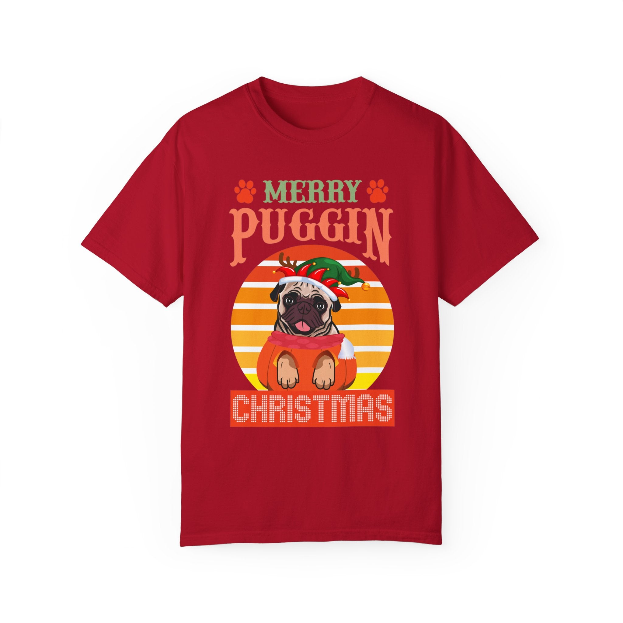 Merry Puggin Christmas Tshirt, Holiday Santa Pug Shirt, Santa Pug Shirt, Christmas Pug Shirt, Pug In Santa Hat