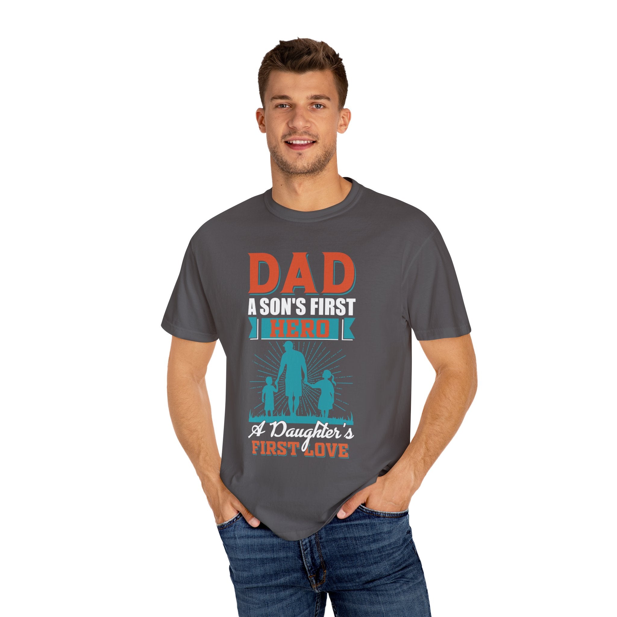 Dad Christmas Gift, shirt for dad, a son's first hero, a daughter's first love, gift for dad, dad t shirt, dad gift, dad of both shirt