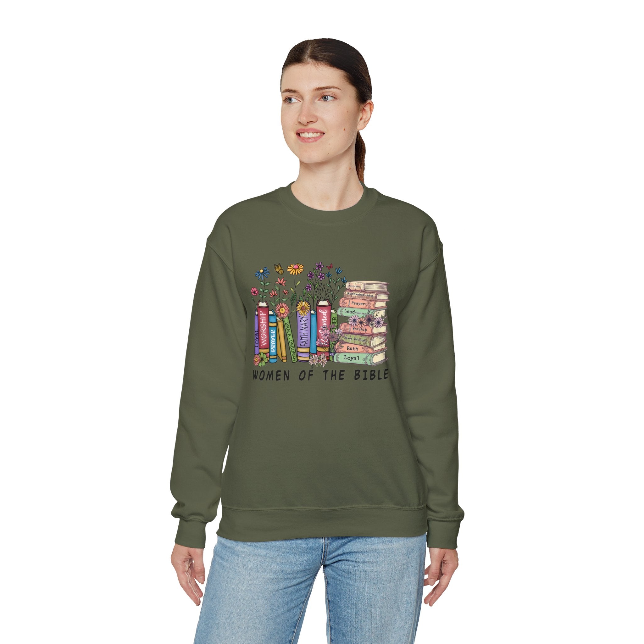 Women Of The Bible Sweatshirt, Floral Book Sweatshirt, Christian Women Sweatshirt, Jesus Book Shirt, Gift For Book Lover, Floral Shirt