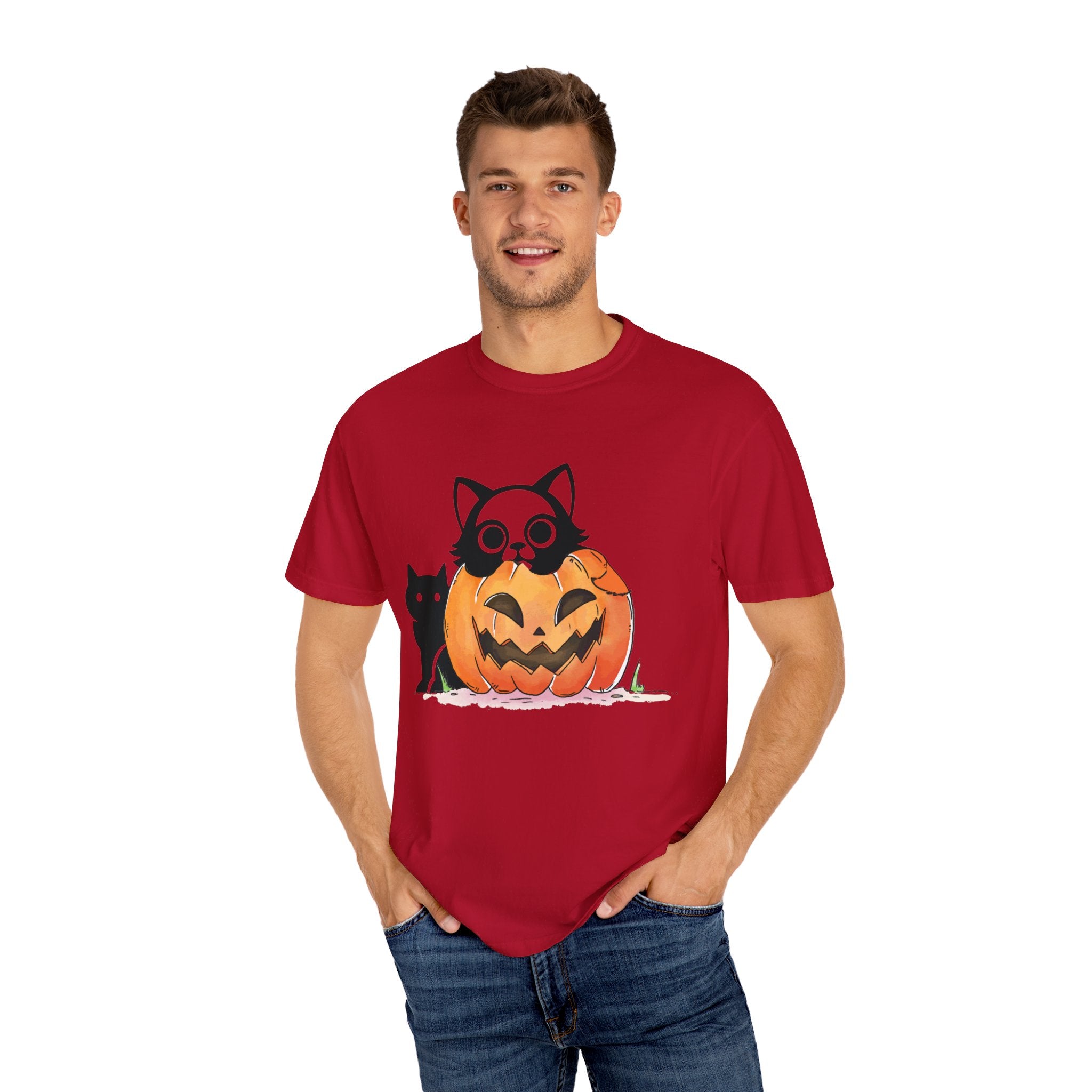 Vintage 90s Cat Halloween Shirt, Retro Halloween Shirt, Spooky Season Tee, Pumpkin Shirt, Halloween Shirt, Vintage Halloween Shirt