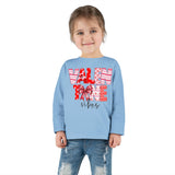 Valentine Vibes Toddler Long Sleeve, Coquette Valentine Vibes Kids T-shirt, Valentine's Day Toddler Tee, Gift For Her Him