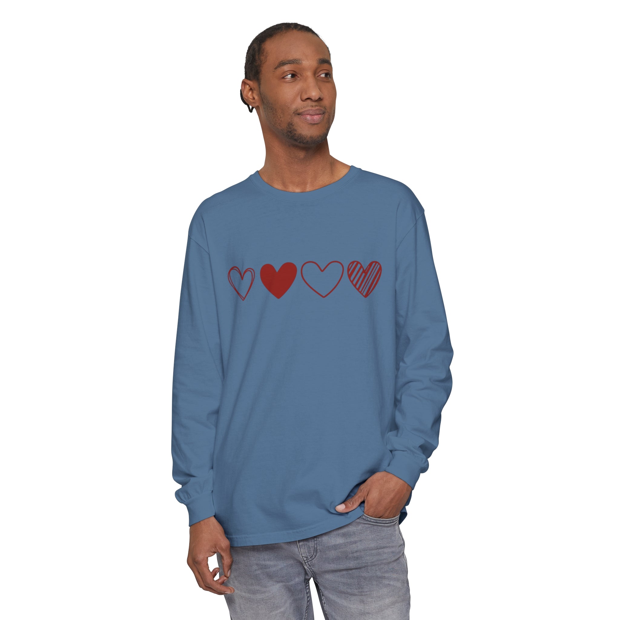 Heart Long Sleeve T-Shirt, Valentines Day Sweatshirt, Couple Gift Long Sleeve Shirt, Valentines Day Shirt, Heart Gift for Women, Valentine