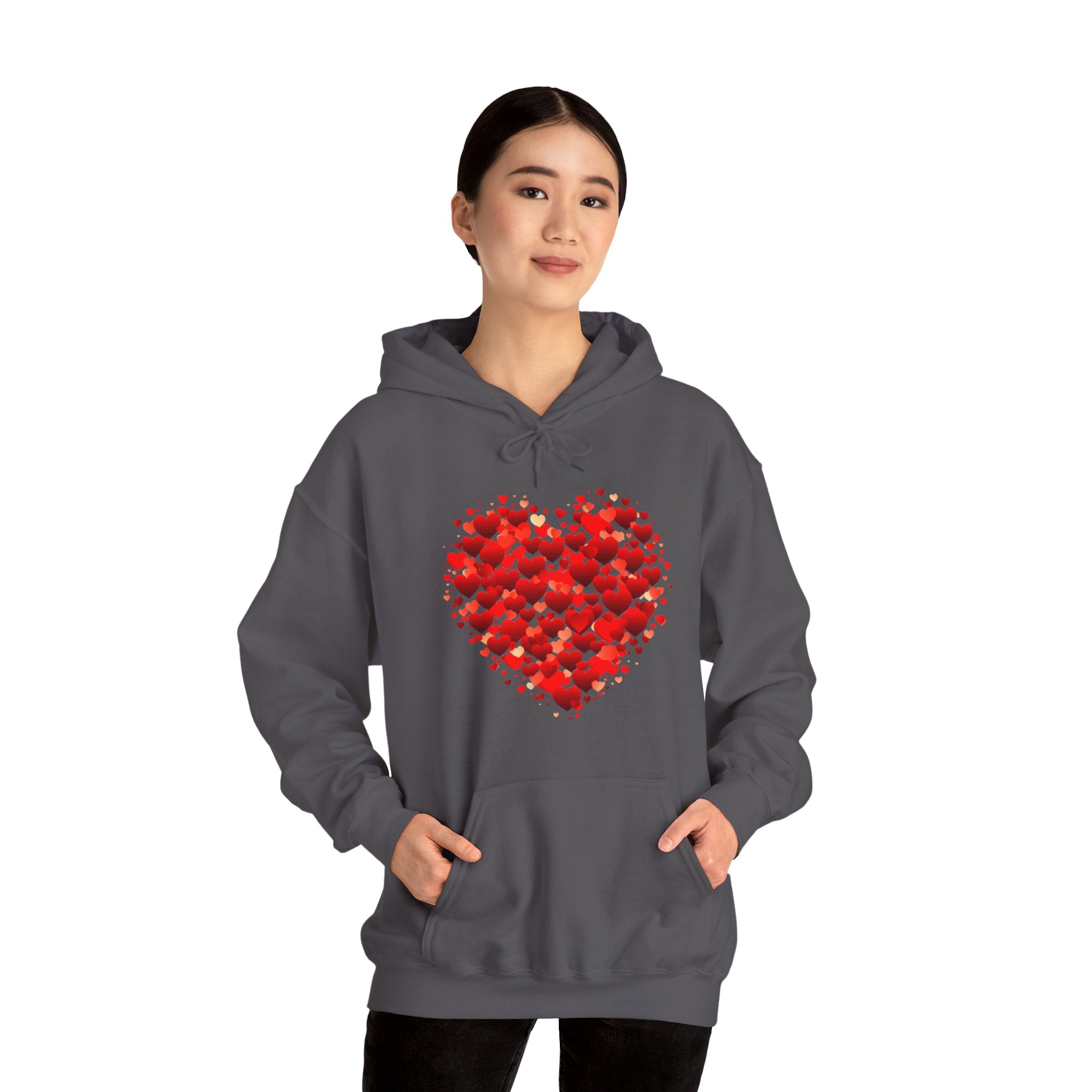 Valentines Day Red Double Heart Hoodie, Valentines Shirt, Valentines Double Heart Hoodie, Red Heart Shirt, Valentines Love Shirt, Love Sweater