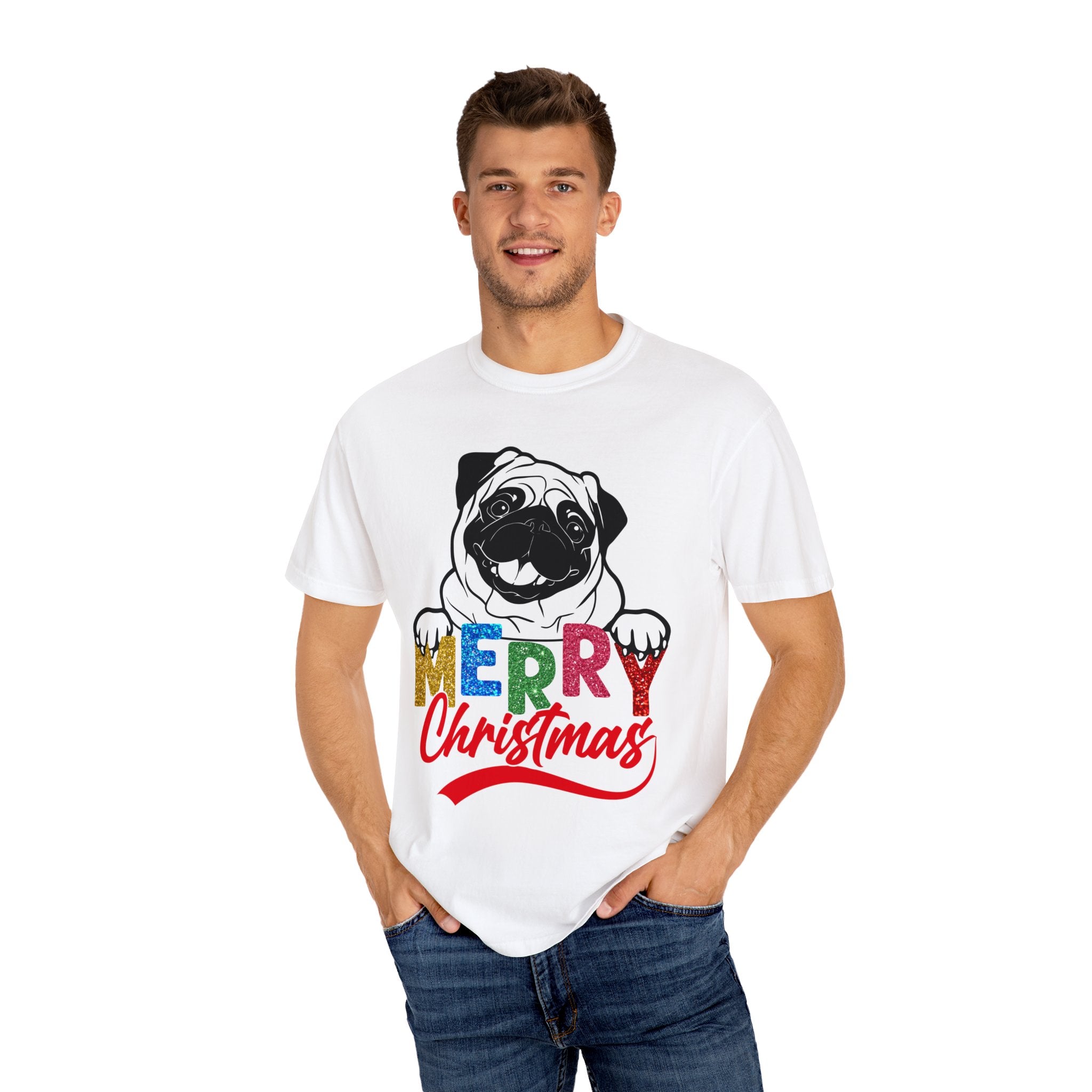 Pug Christmas Shirt, Merry Christmas, Christmas Party Tee, Christmas Dog Shirt, Gift For Christmas, Cute Dog Shirt, Christmas Tee, Gift For Dog Lover