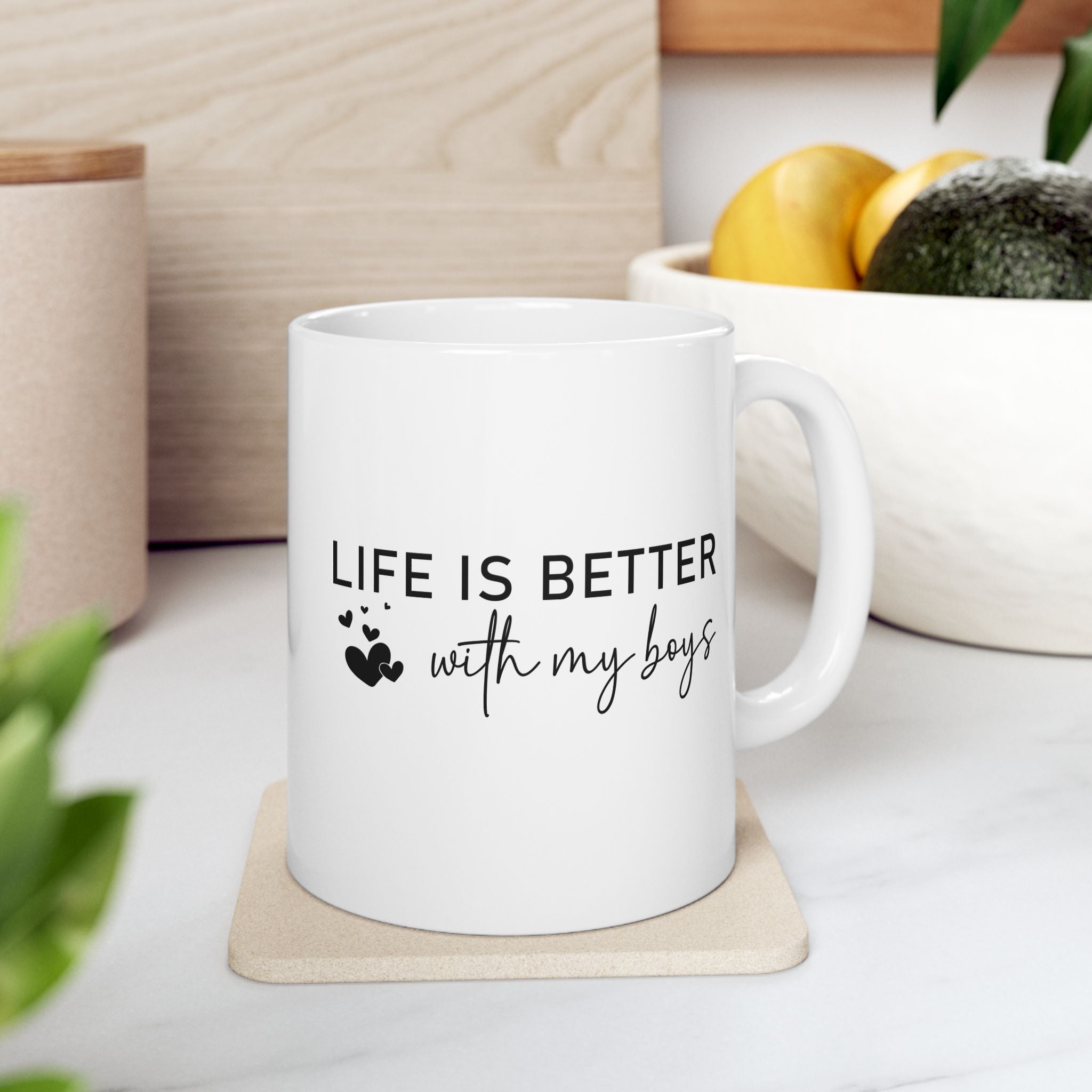 Life is Better With My Boys Coffee Mug, Mom of Boys Coffee Mug, Mom  Mug, Mother's Day Gift, Gift For Mom