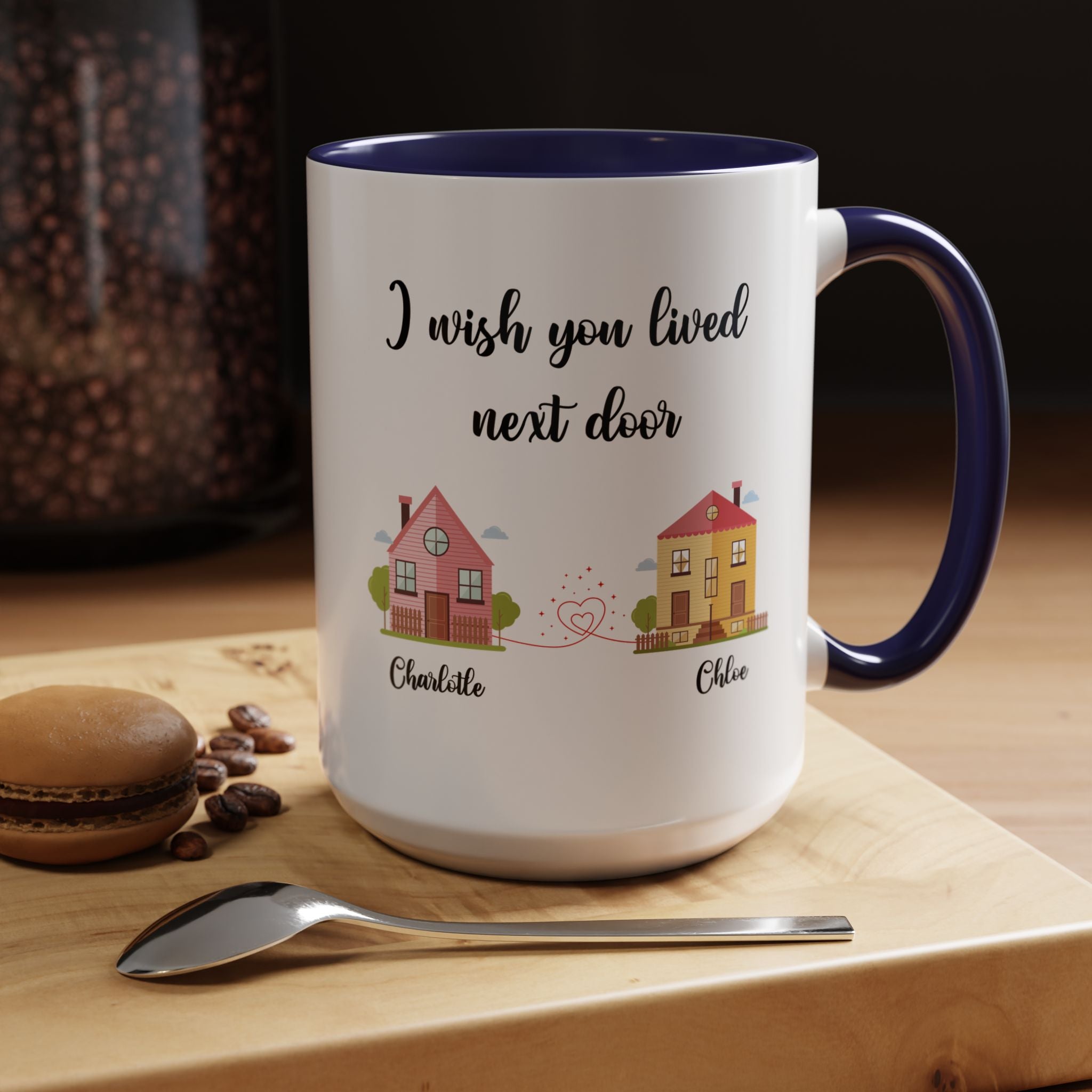 I Wish You Lived Next Door Mug, Bestie Coffee Mug, Long Distance Mug, Moving Away Mug, Best Friend Christmas, Bestie Birthday Gift, Bff Mug